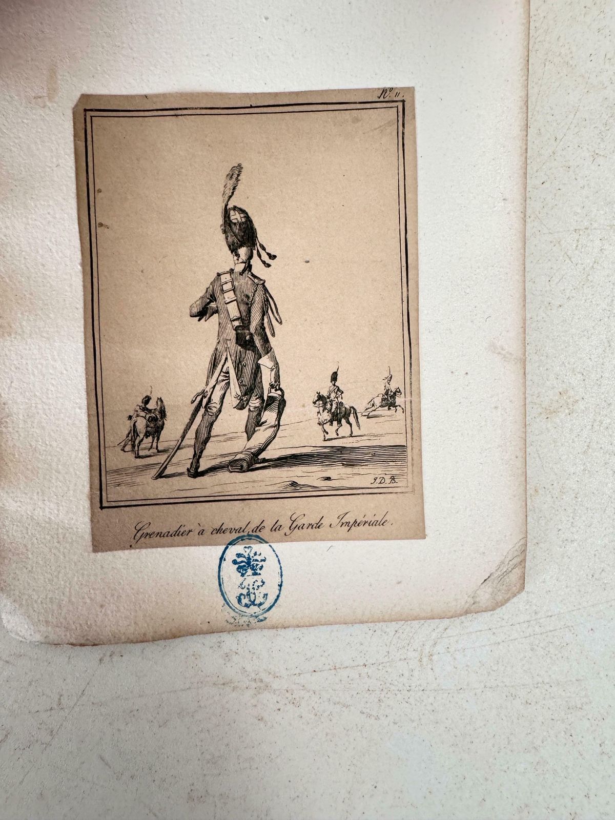 photo vintage Old Original Engraving With Soldiers Characters France 19th Set Of 10
