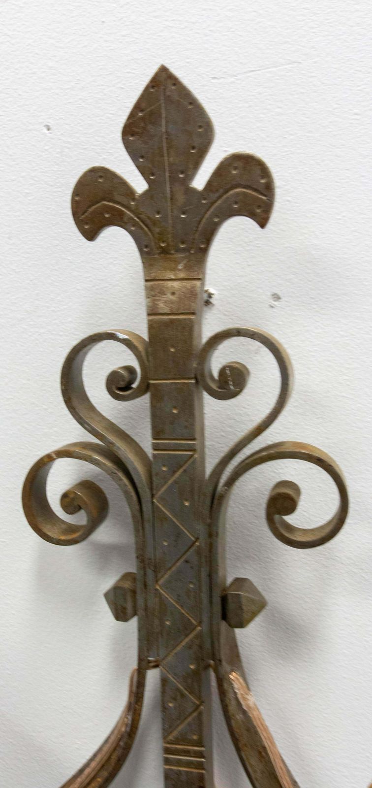 Sconce Wall Light Lantern Iron And Wood French Circa 1960 photo Lighting