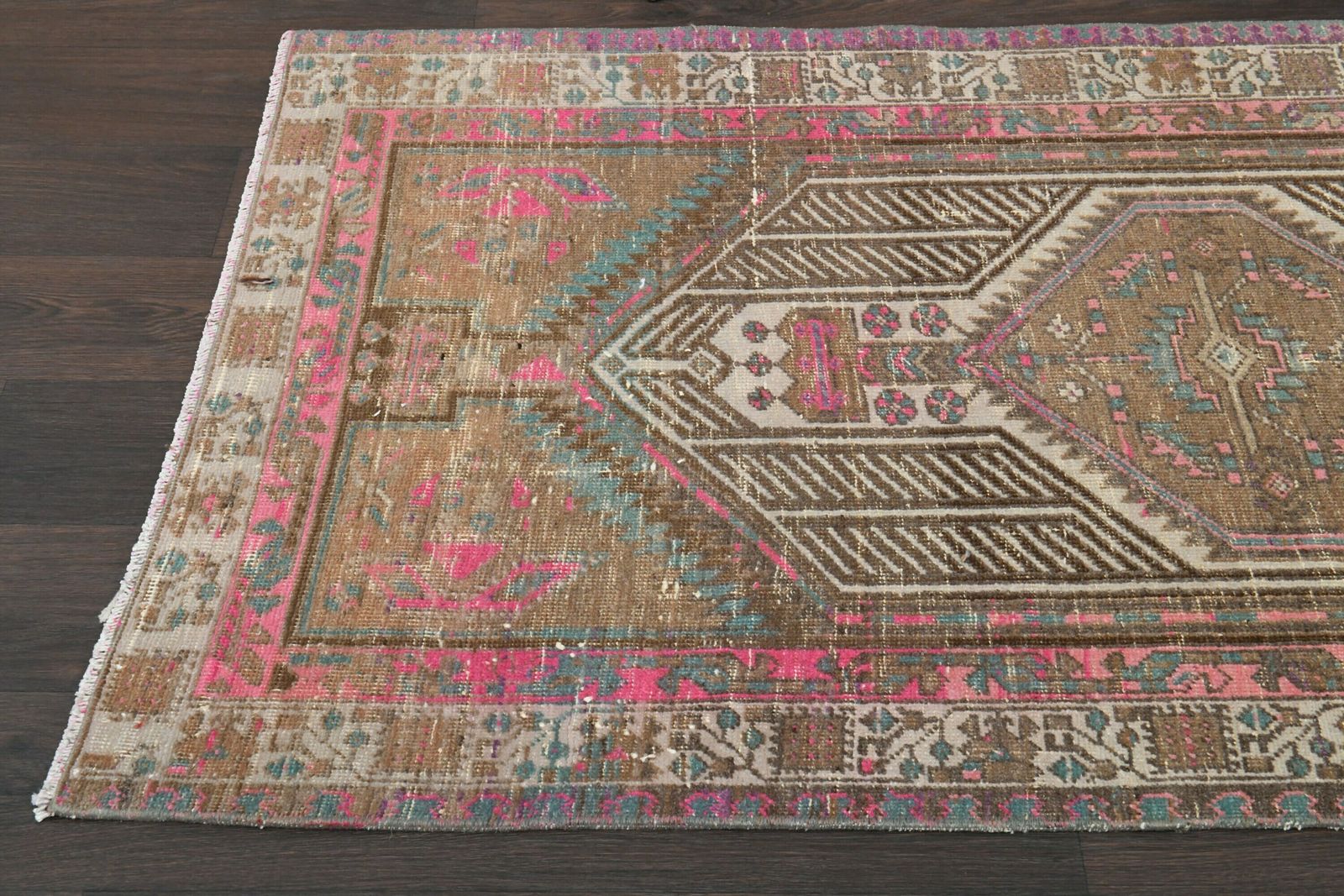 Ft Turkish Vintage Rug, Oushak Runner Rug, Bedroom Rug, Kitchen Rug, Hallway Rug, Vintage Rug, Room Decor, Entryway Rug photo Textiles