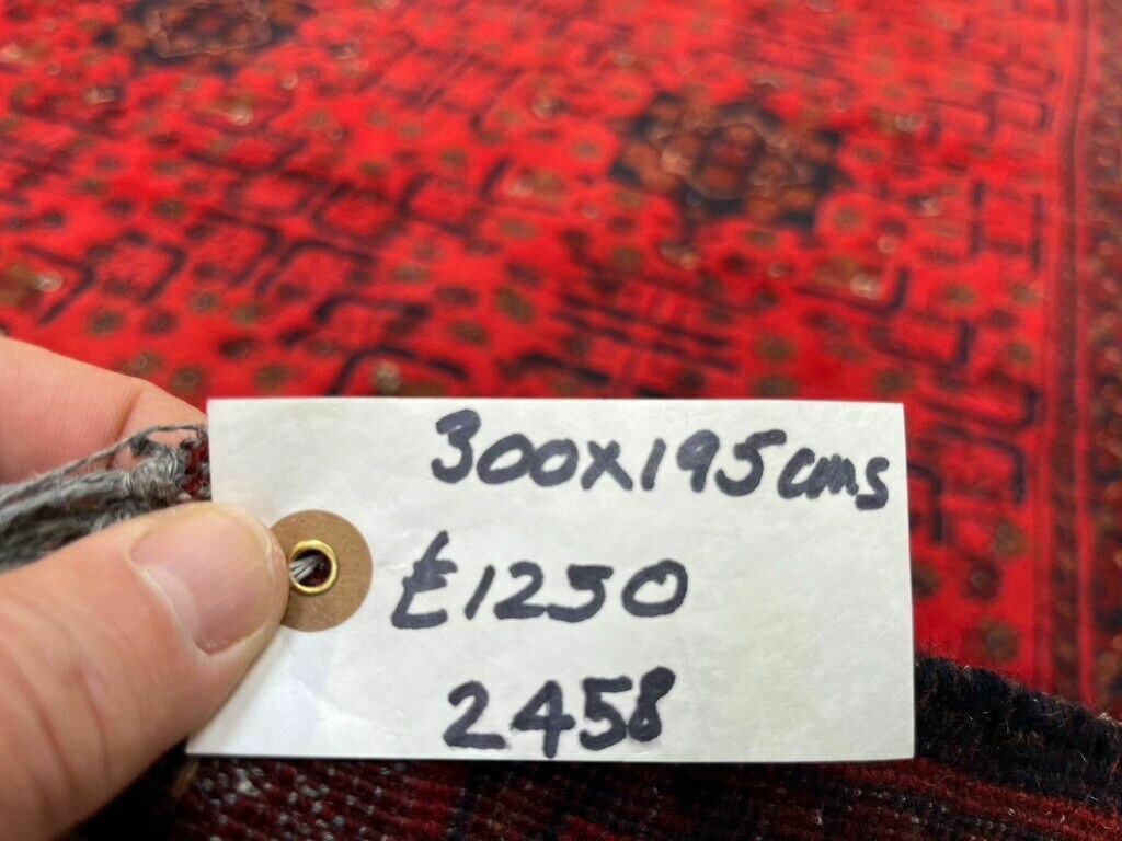 photo vintage Afghan Khal Mohammadi Rug 300x195 Cm, Vintage Turkoman Ersari Rug