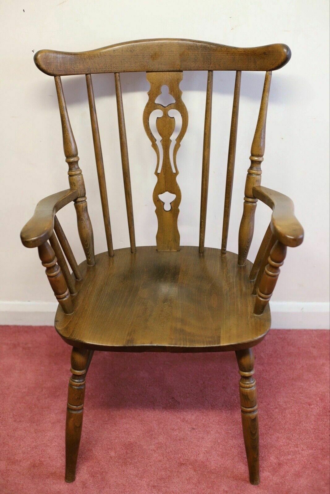 Lovely Set Of Five Beech Farmhouse Armchairs photo buy