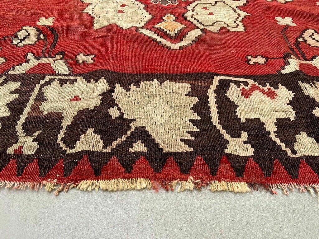 Vintage Turkish Square Kilim 301x285 Cm Kelim Wool Rug Large photo vinterior