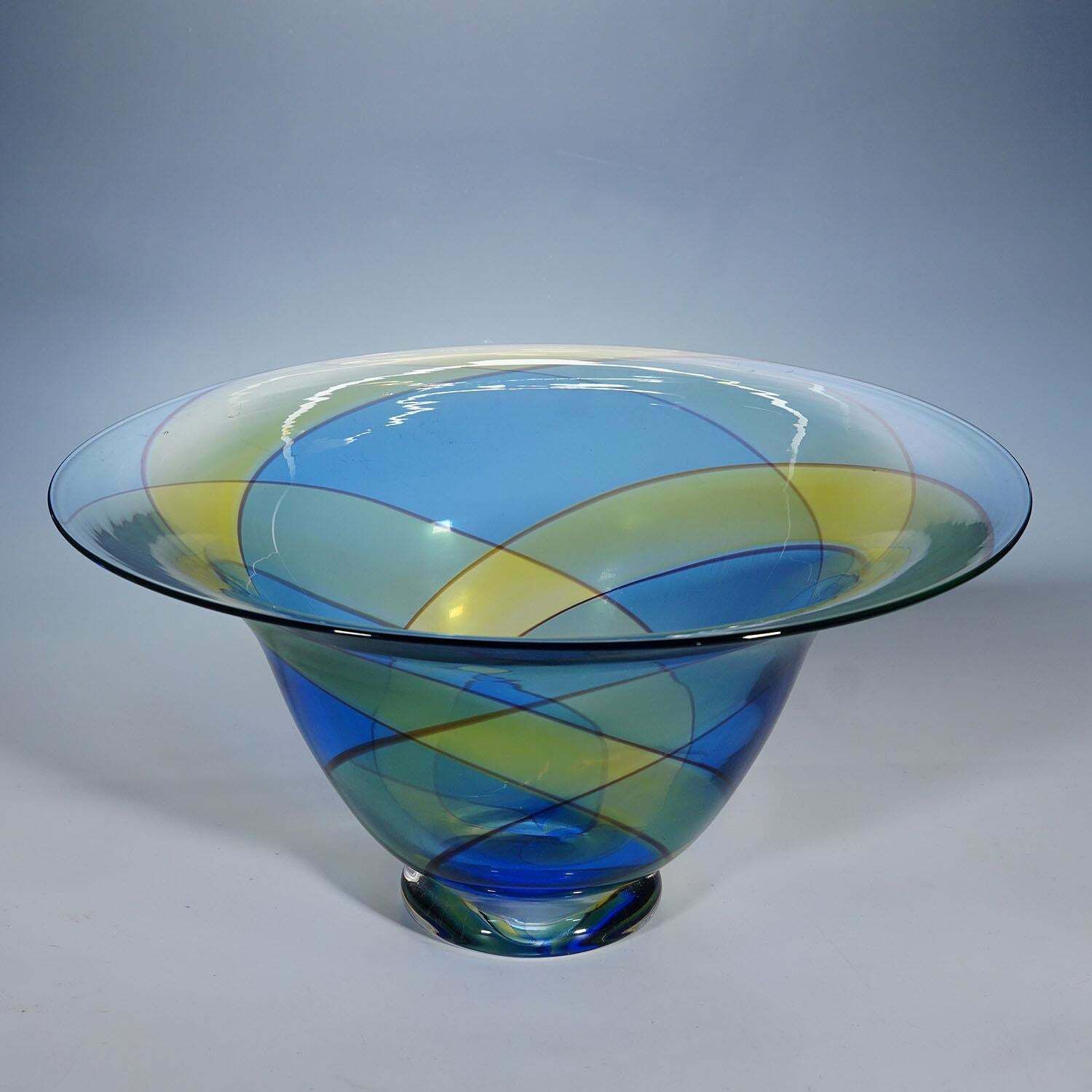 photo furniture Large Carnevale Art Glass Bowl By Vetreria Archimede Seguso Ca. 1980s