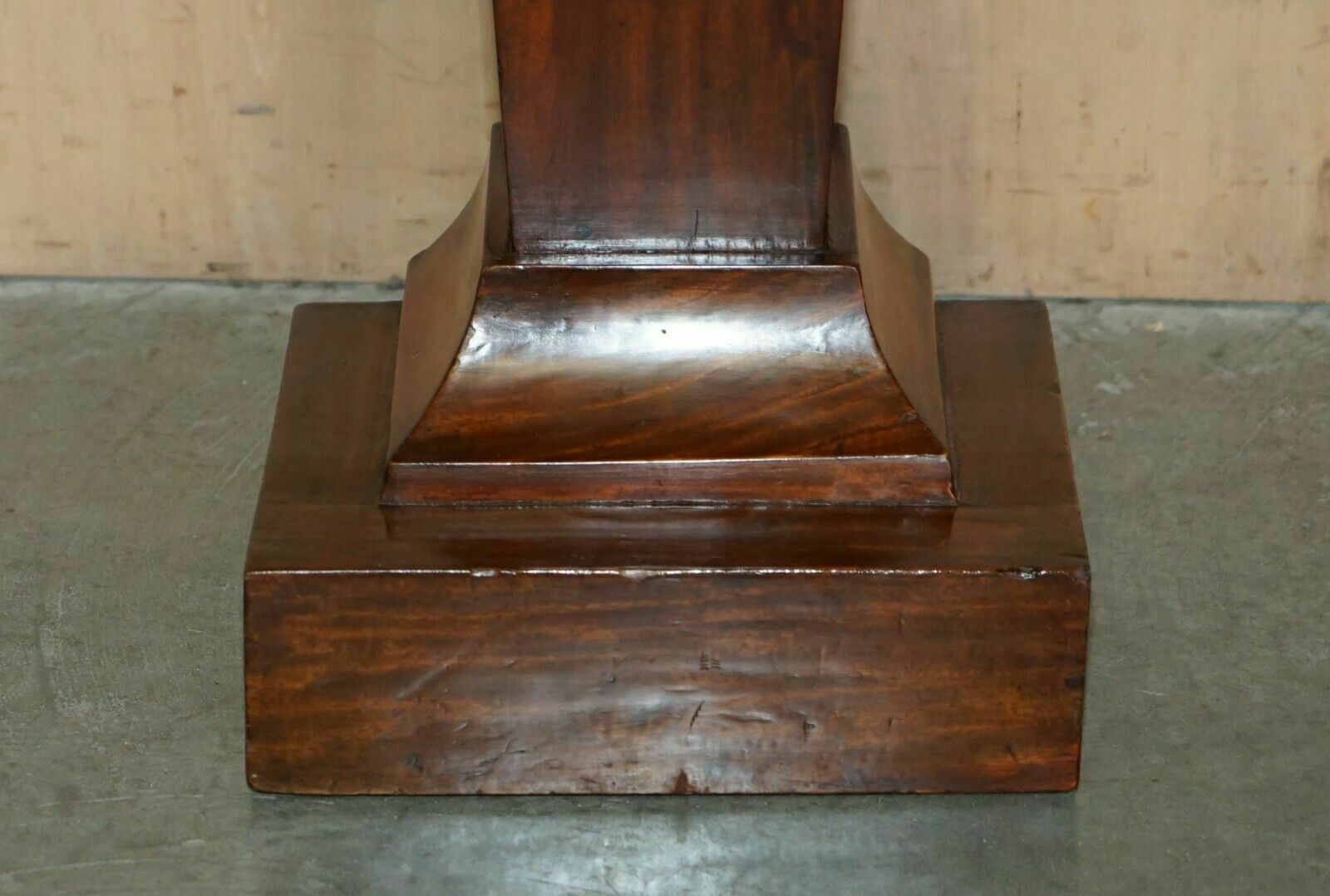 Restored Antique Circa 1870 Sheraton Walnut & Flamed Mahogany Jardiniere Stand photo vinterior