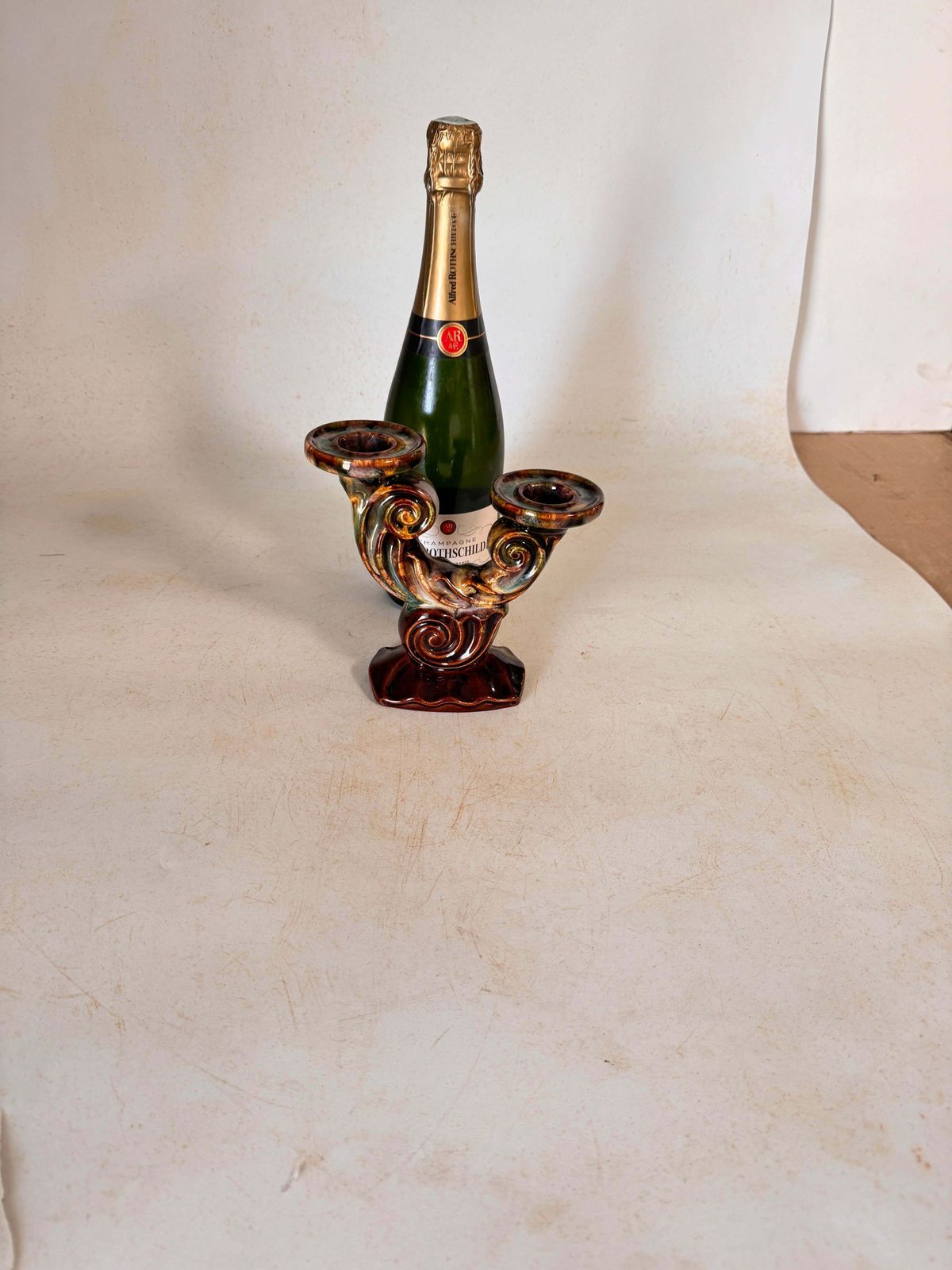 Ceramic Candleholderor Candlestick By Saint Jean Ceramic France 1970 photo vinterior