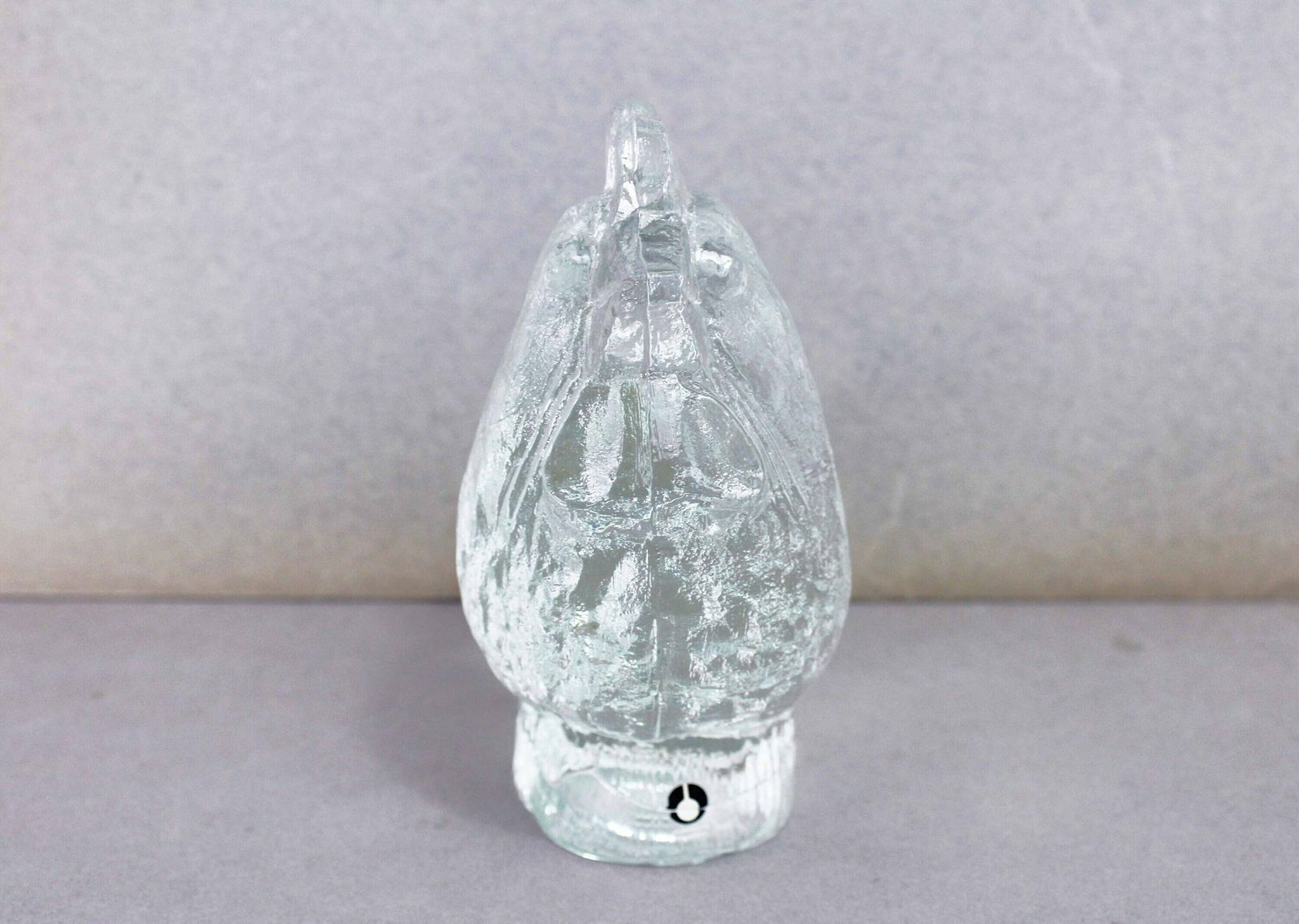 Modernist Glass "Hen" By Pukeberg Sweden 1970 photo Home Decor