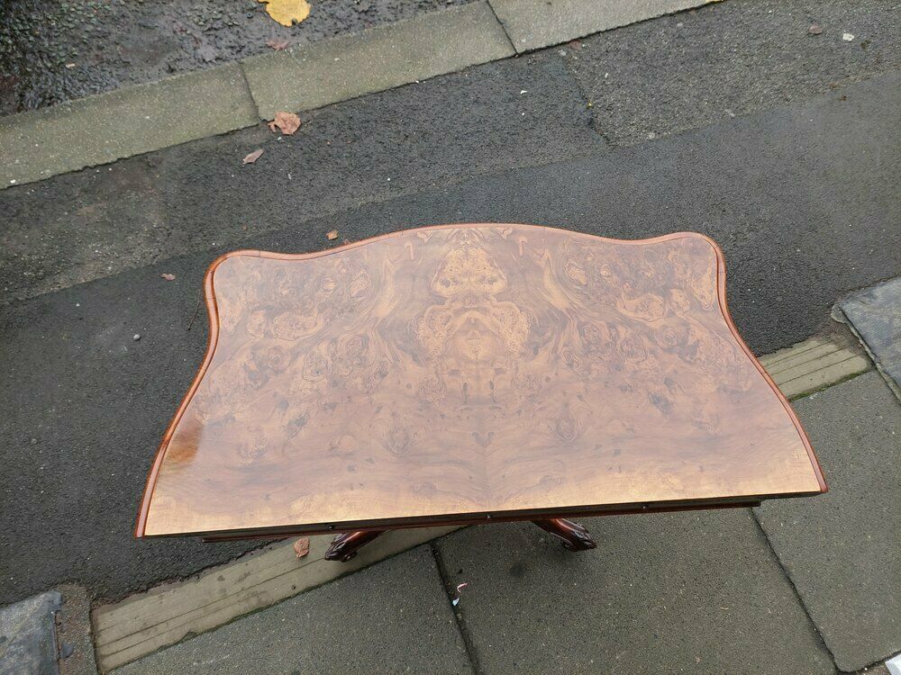 Victorian Burr Walnut Serpentine Card Table photo 1450.0
