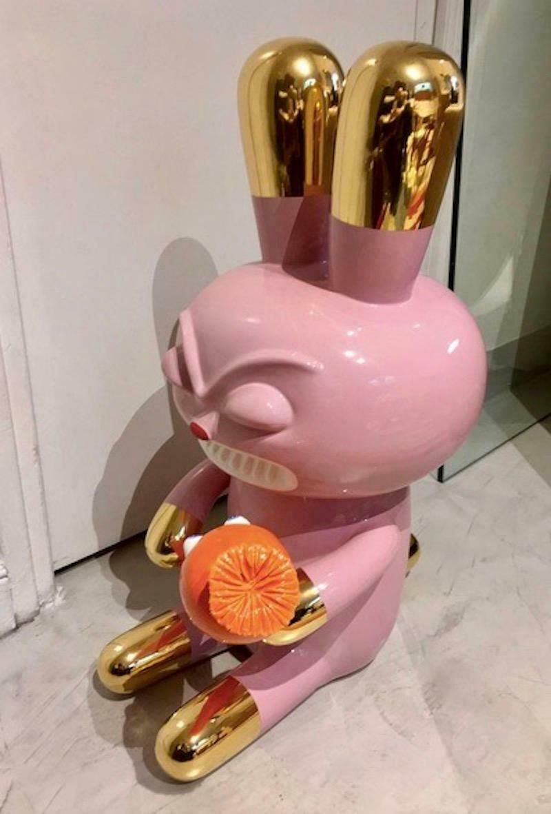 Massimo Giacon Ceramic Sculpture Love Carrot By Superego, Italy photo for sale