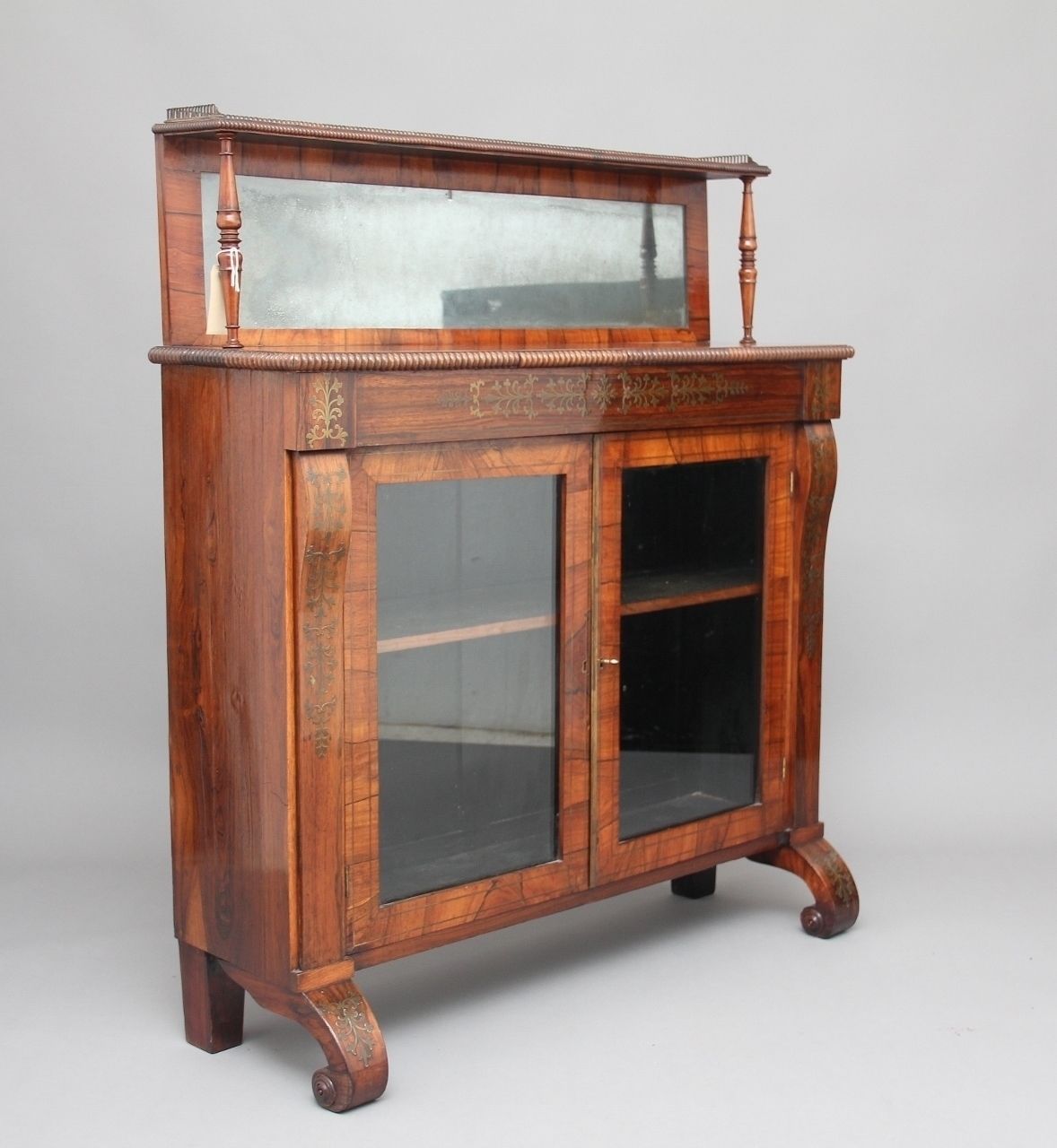 Regency Rosewood And Brass Inlaid Chiffonier photo for sale