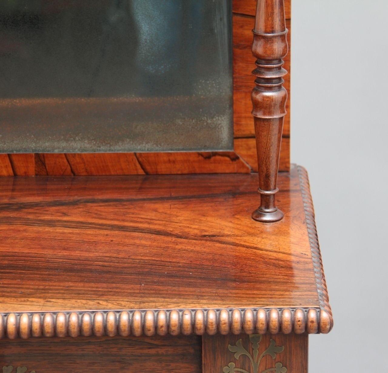 photo for sale Regency Rosewood And Brass Inlaid Chiffonier