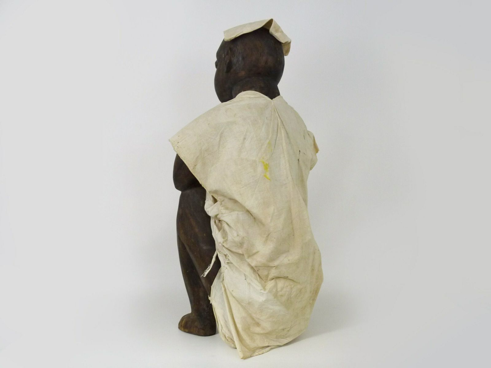 photo furniture Very Large African Dogon Statue From Mali, Seated Dressed Man. First Half Of The 20th Century