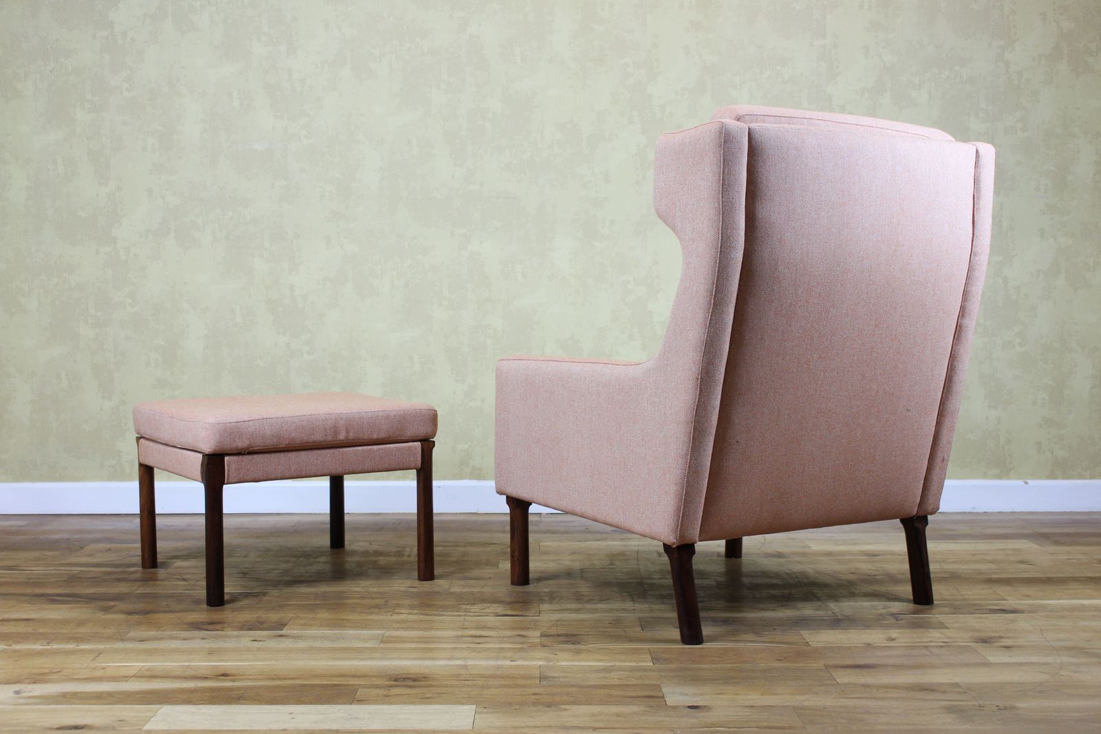 Arne Vodder Wing Chair And Stool photo furniture