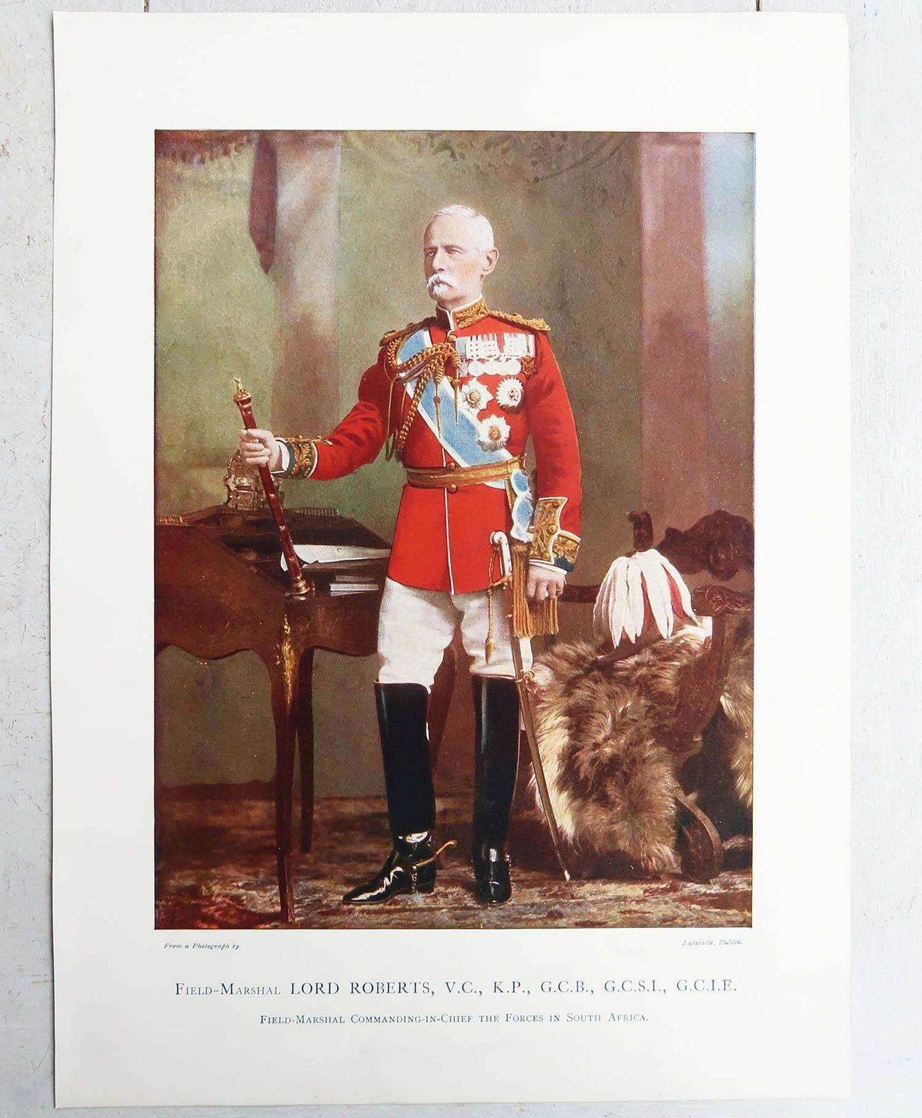 Set Of 8 Large Original Antique Prints Of Gentlemen In Military Costume. 1900 photo for sale