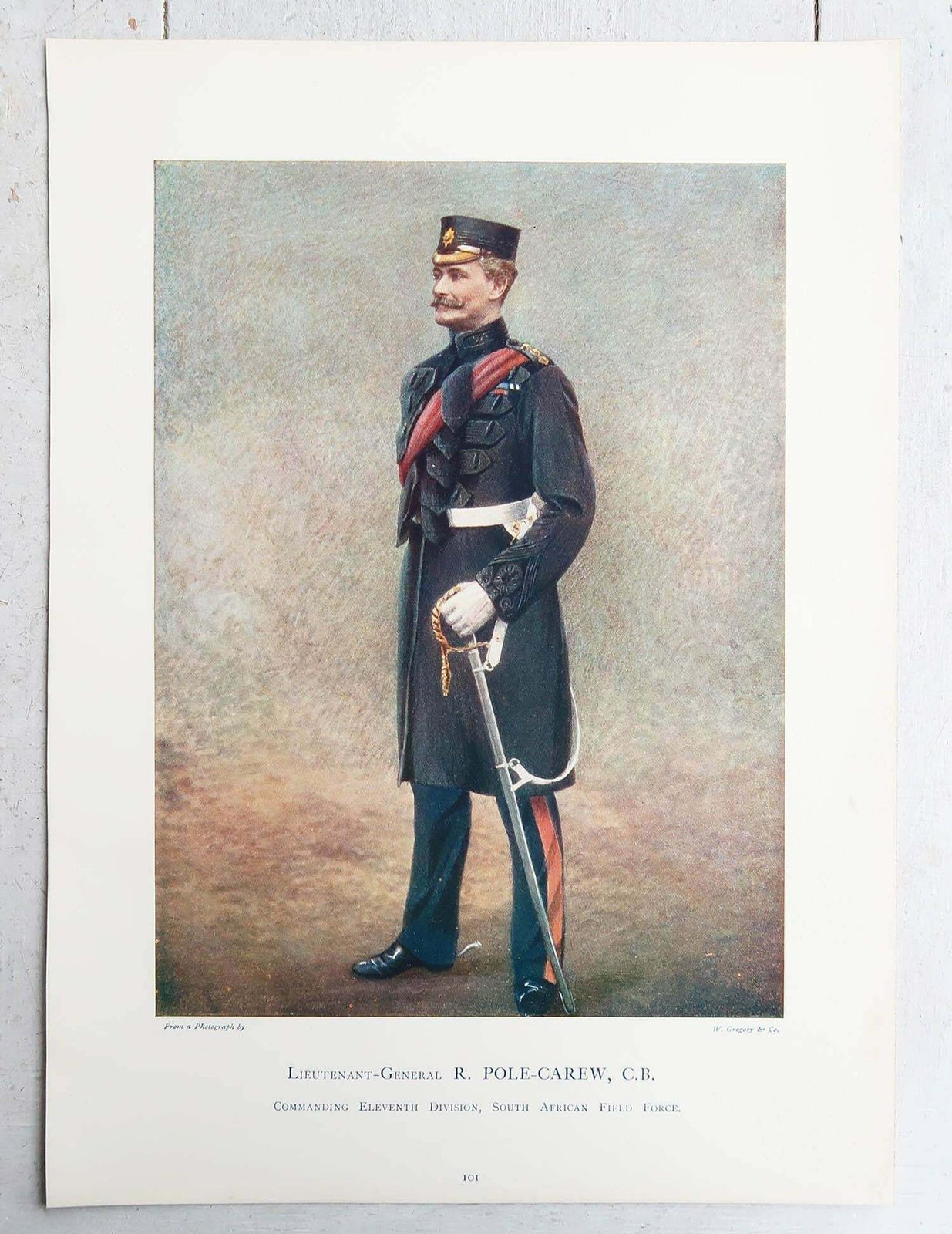 Set Of 8 Large Original Antique Prints Of Gentlemen In Military Costume. 1900 photo Art