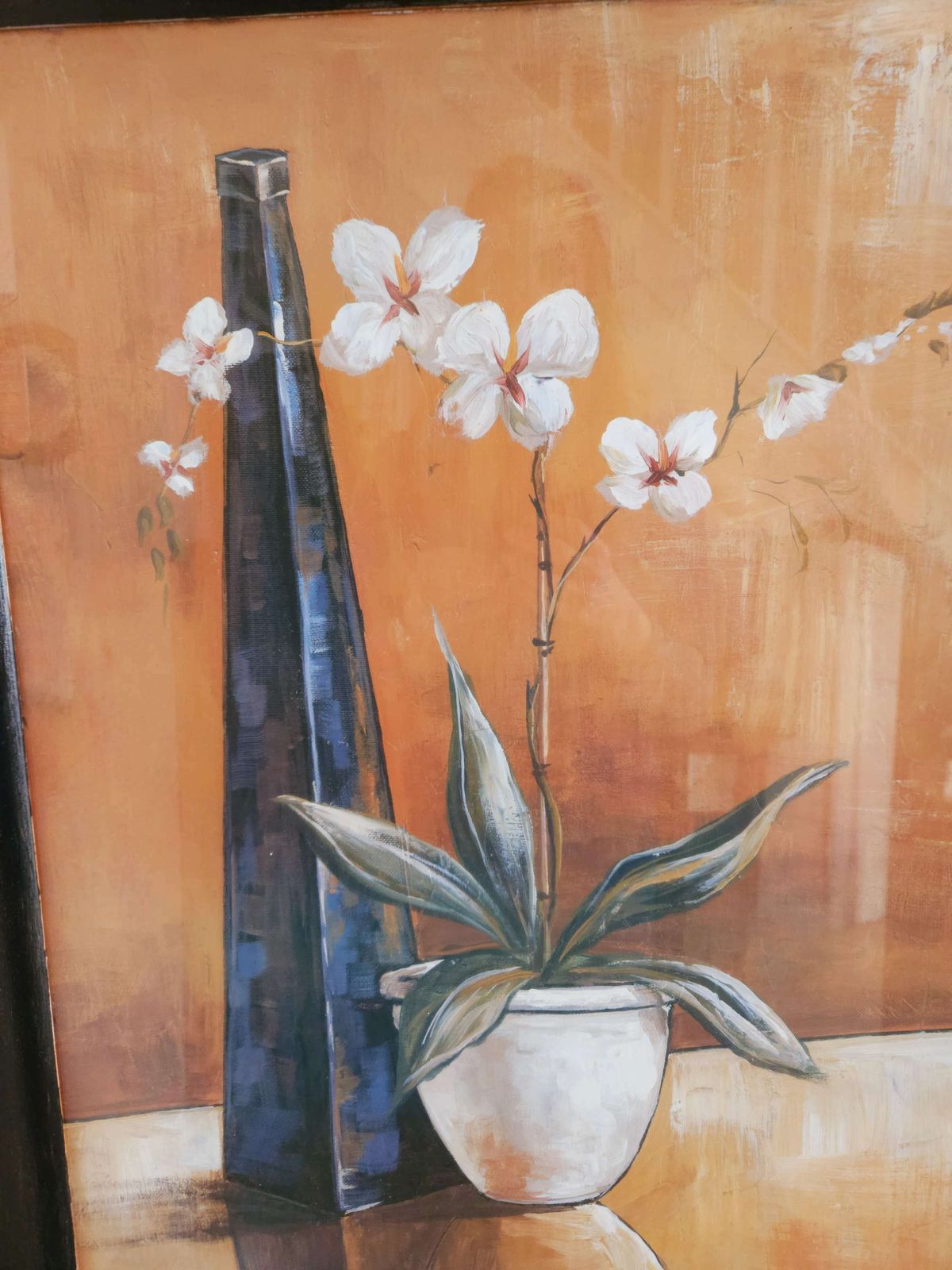 Large Still Life Print By M Bandry In Wide Black Wood Frame photo Art