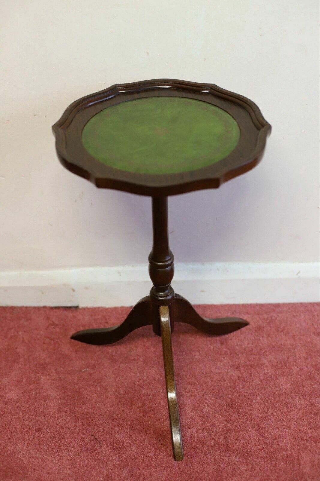 Lovely Vintage Leather Top Wine Table