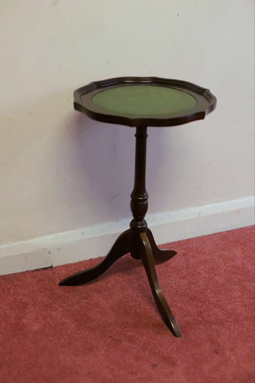 Lovely Vintage Leather Top Wine Table photo for sale