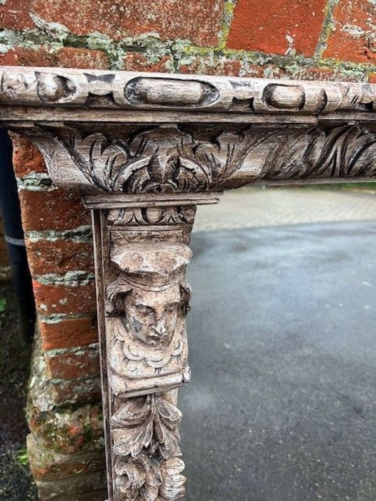 A Superb Large Antique English 19th C Ornate Carved Wood Framed Mirror photo furniture