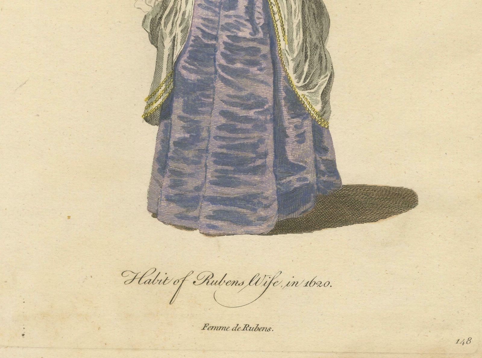 1620 Elegance: The Attire Of A Painter's Muse Engraved, Circa 1756 photo Art