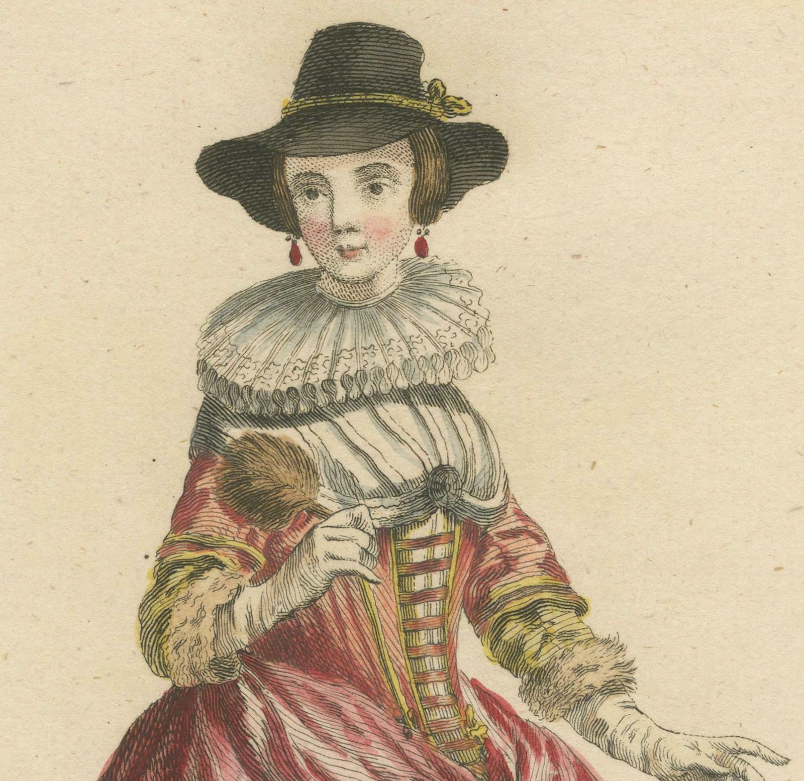Habit Of The Lady Mayoress Of London In 1640, Published In 1757 photo vinterior