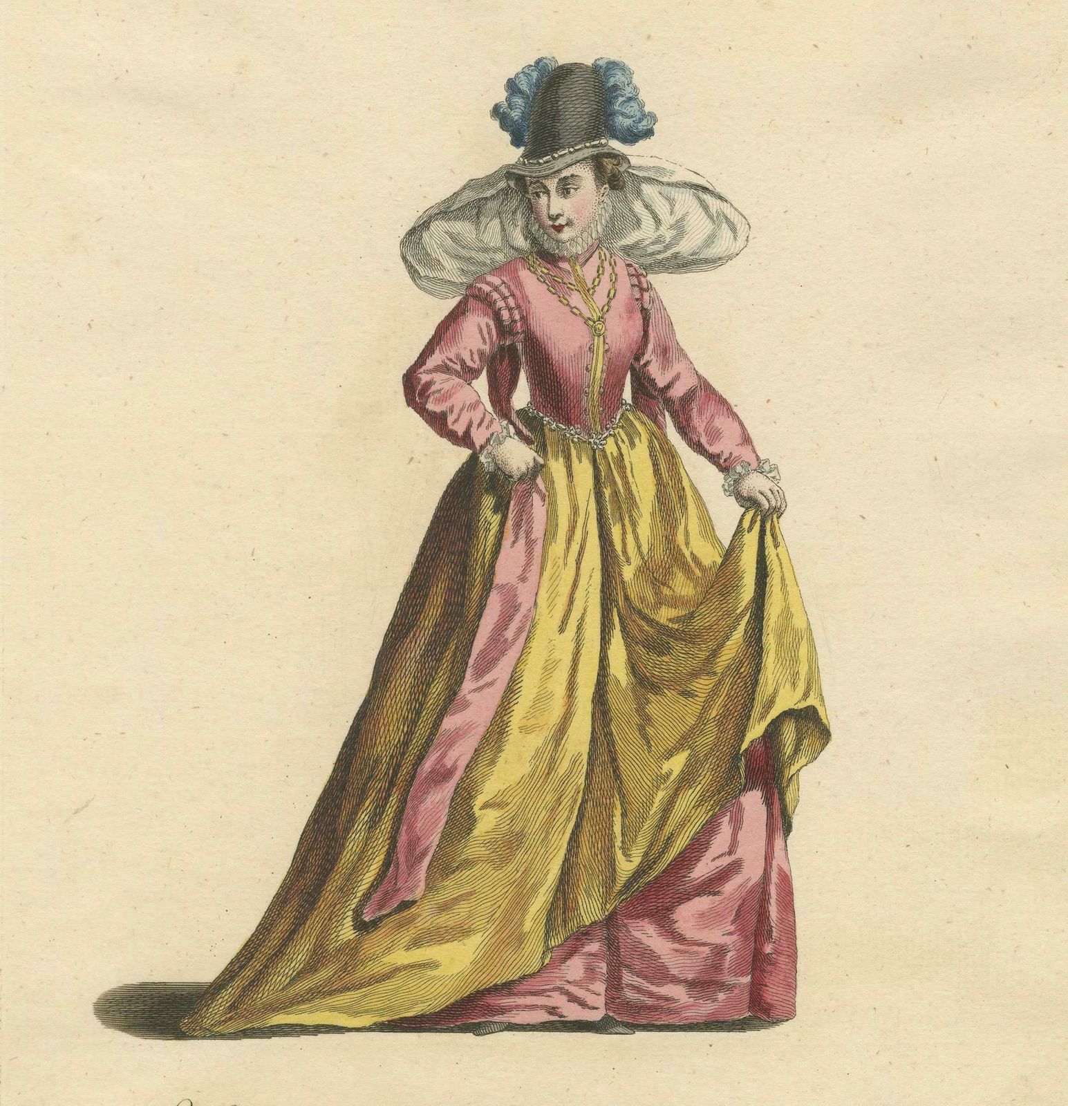 Habit Of A Lady Of Quality In Burgundy In 1577, Published In 1757 photo Art