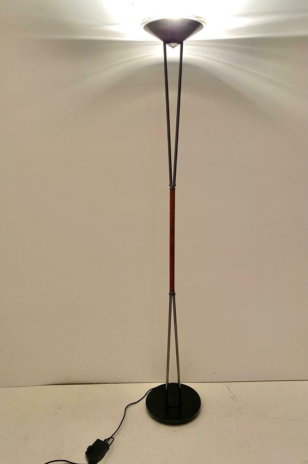 Steel Floor Lamp And Murano Glass Shade, Leucos, Italy 80s photo furniture
