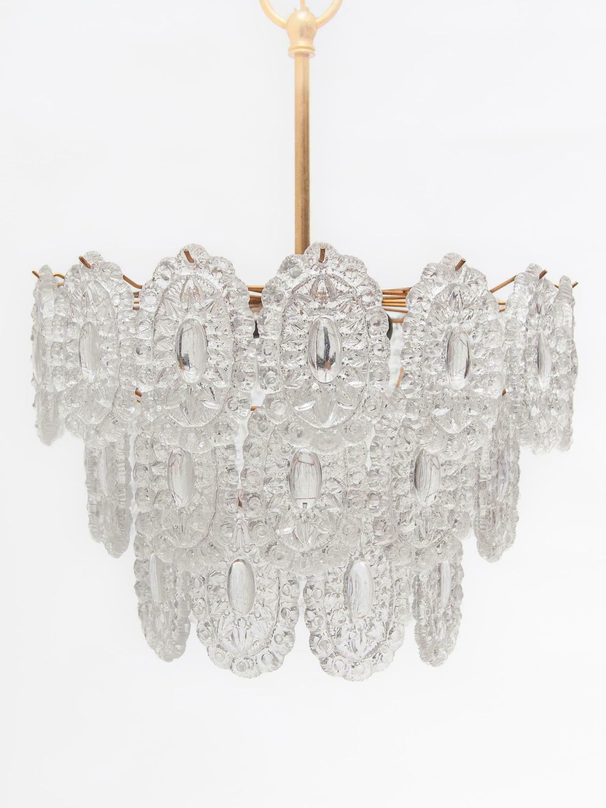 Massive Rosette Crystal Glass Chandelier, 1970s Belgium photo 1944.0
