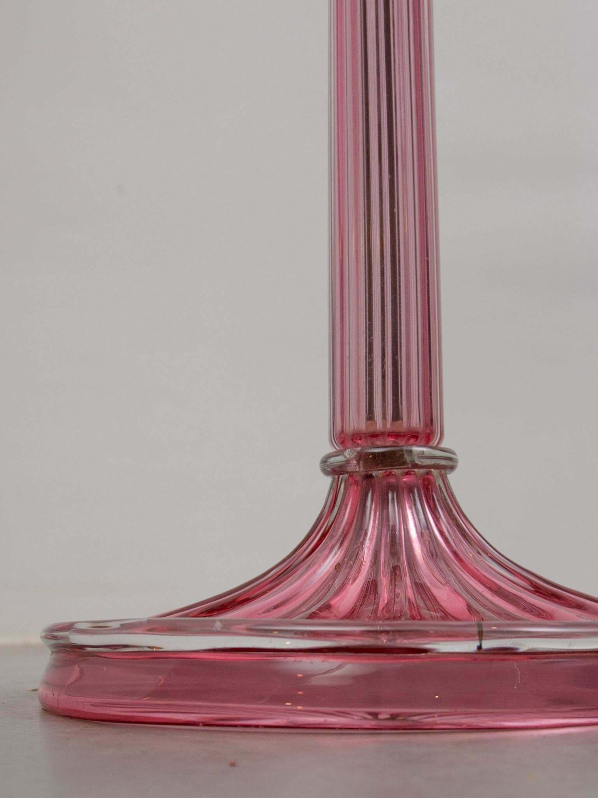 Lighting Barovier E Tosso Pink Art Glass Floor Lamp, Murano Blown Glass, 1950s, Italy photo