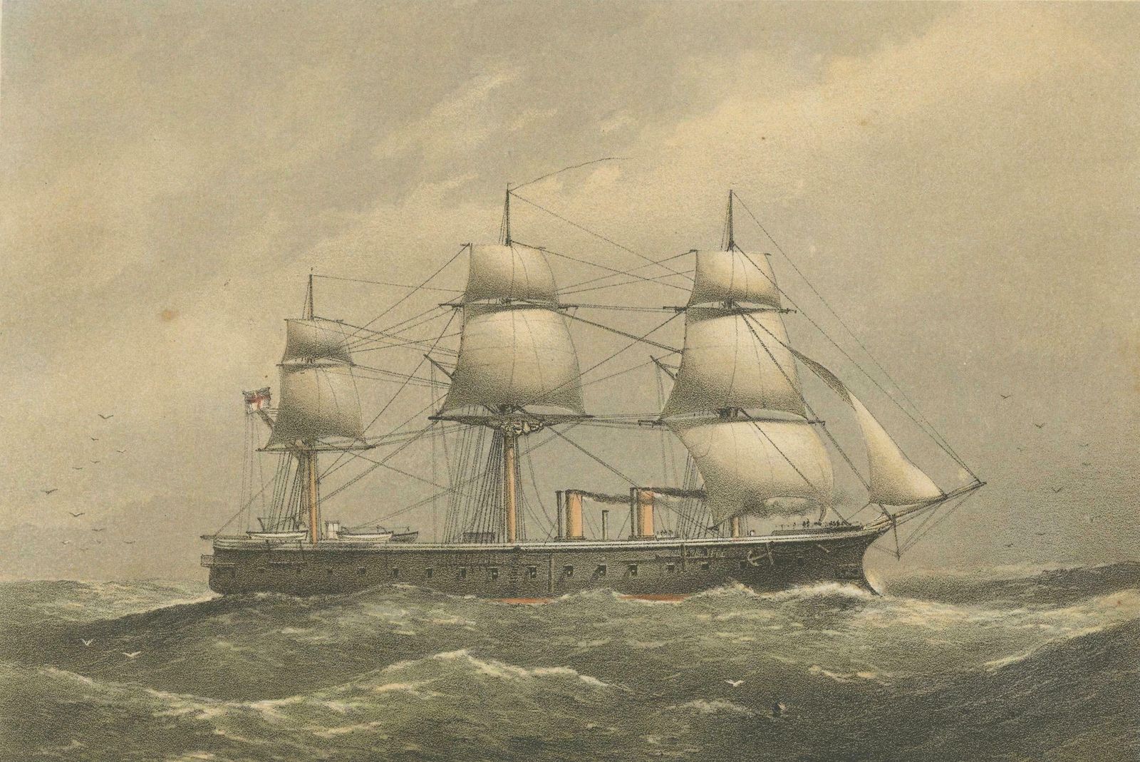 Napoleon's Final Voyage: Hms Bellerophon On The Waters Of Exile, 1872 photo Art