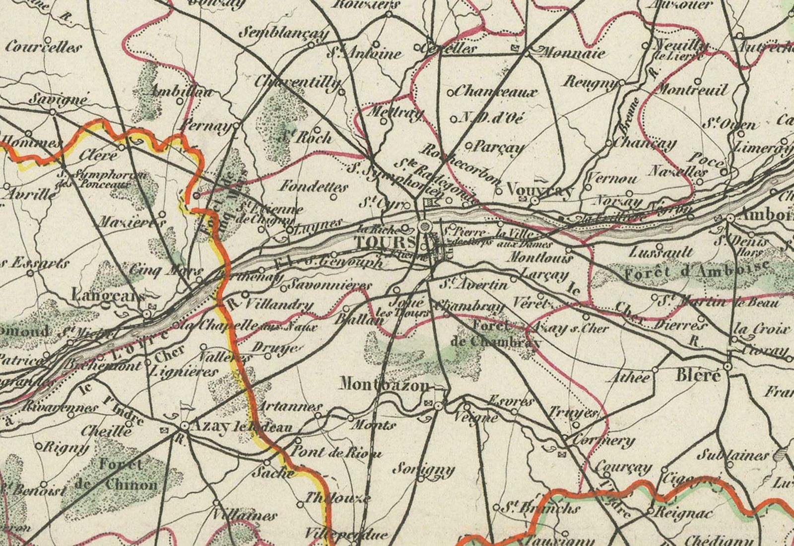 Mapping History: The Decorative Cartography Of Indre Et Loire By Levasseur, 1856 photo 262.0