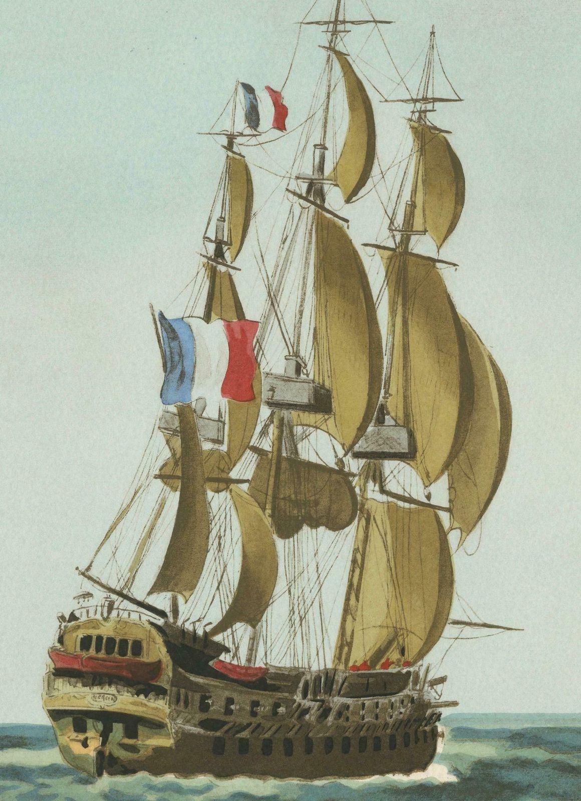 Maritime Salute: The Elegance Of 18th Century Naval Grace, Circa 1920 photo Art