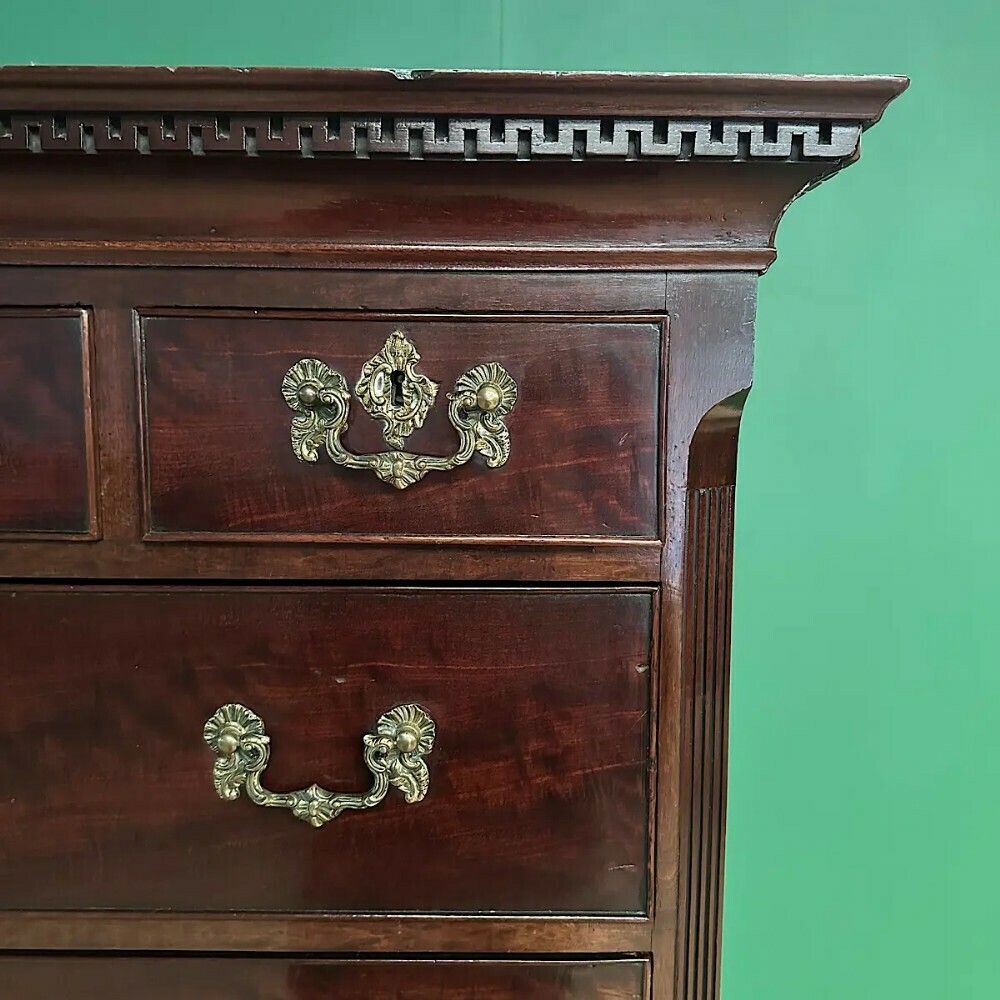 Superb Quality Large Georgian Mahogany Antique Chest photo vintage