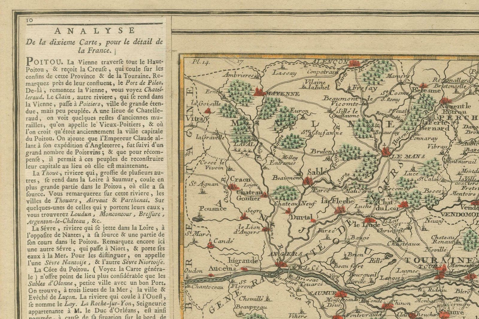 Old Map Of Part Of France: Poitou, Berry, Bourbonnais, And Nivernais In 1768 photo furniture