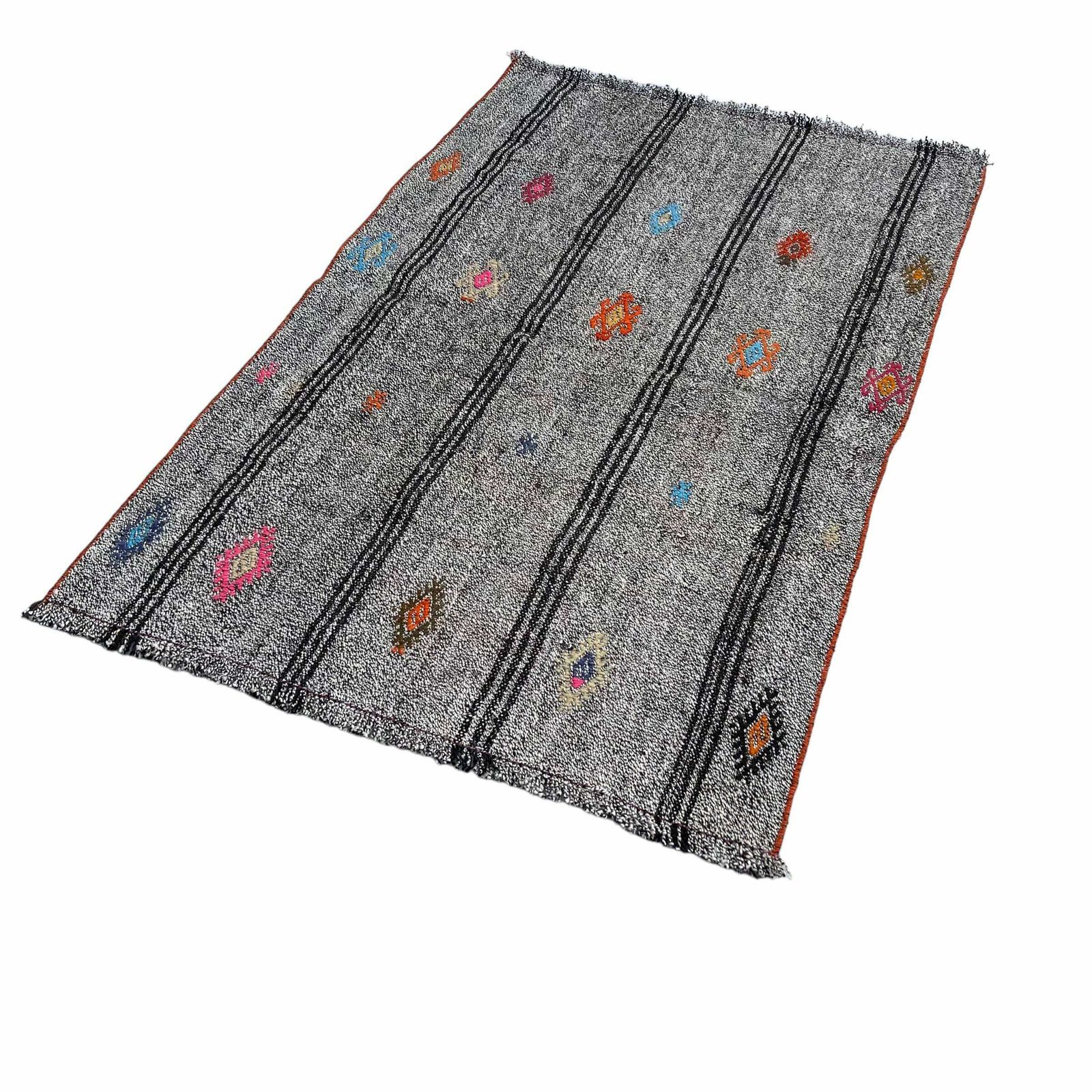 Traditional Turkish Mini Kilim Rug ,Vintage Anatolian Turkish Kelim photo vinterior