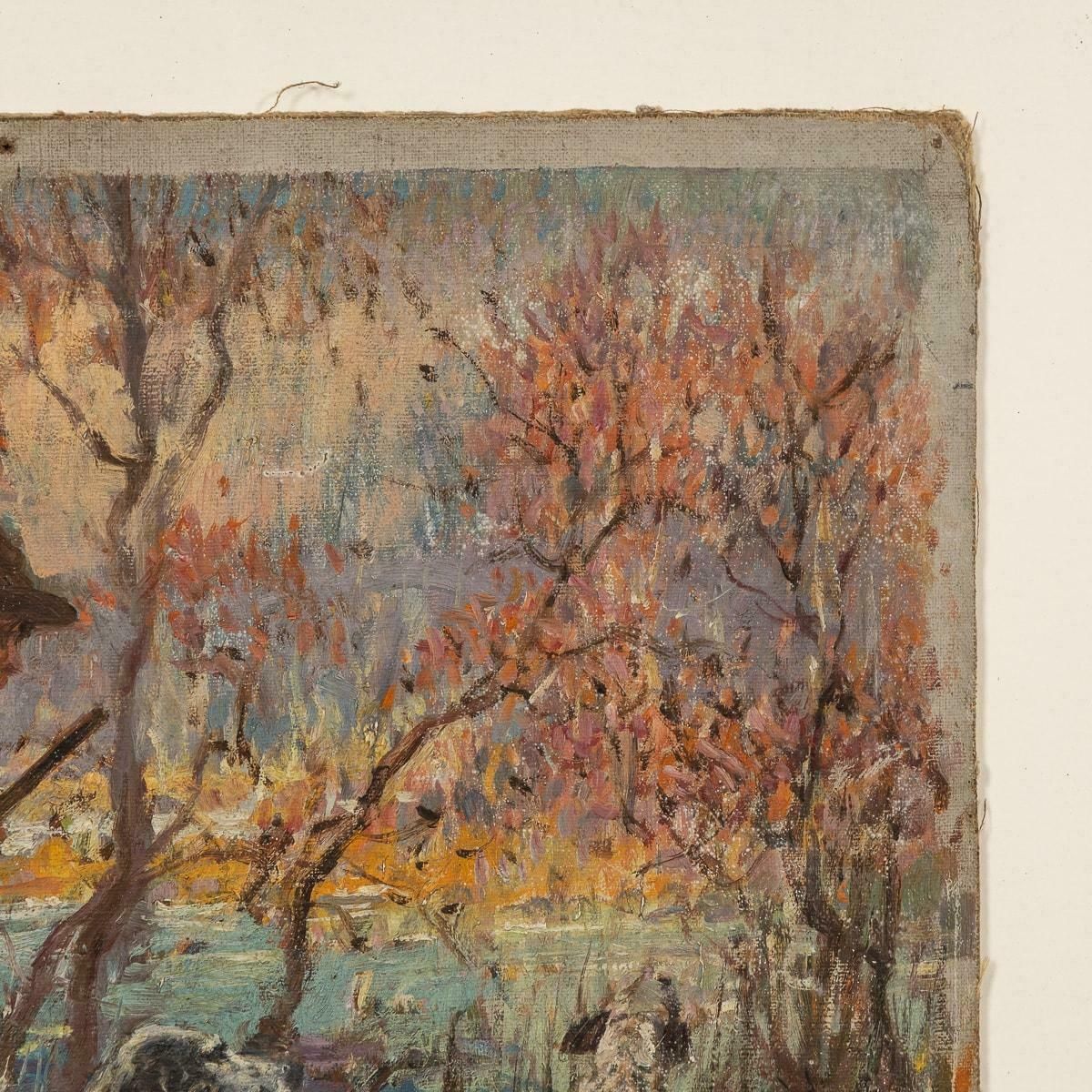 Art Antique 20thc Framed Hunting Scene Oil On Canvas By Frederick Thomas Daws C.1923 photo