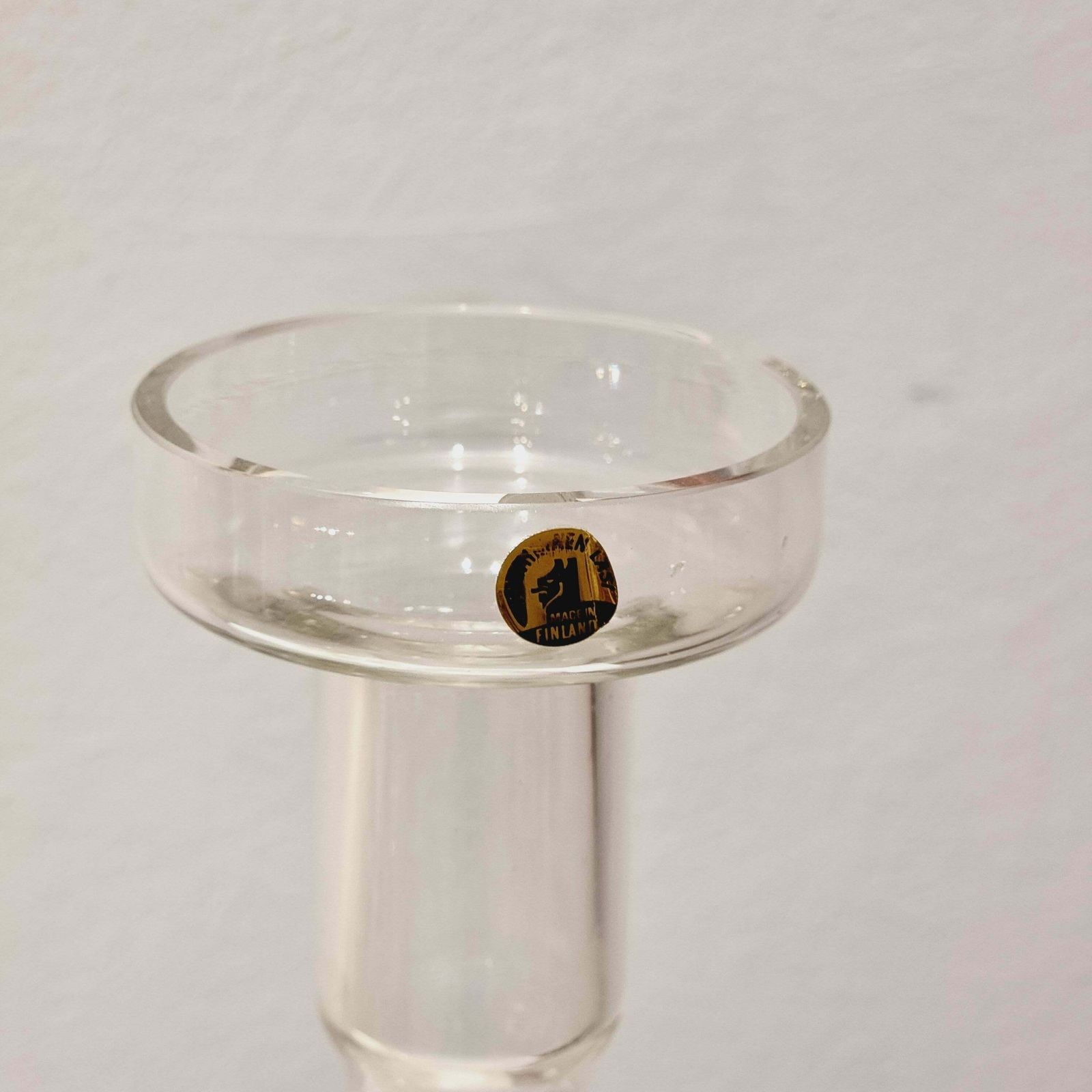 Vases/Candlesticks "Pompadour"/1945, Riihimäaen Glass, Scandinavian Modern photo Home Decor