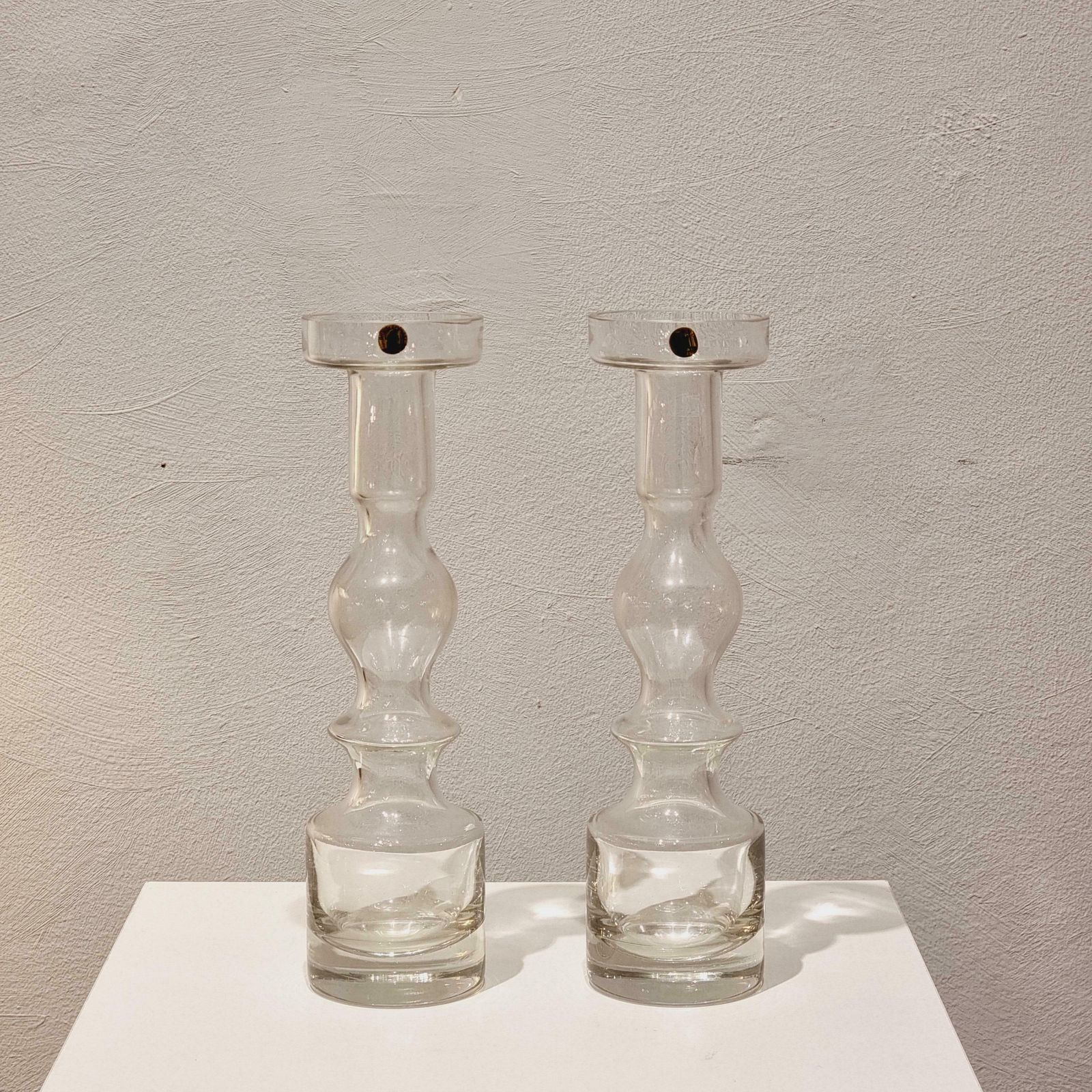 Vases/Candlesticks "Pompadour"/1945, Riihimäaen Glass, Scandinavian Modern photo 951.0