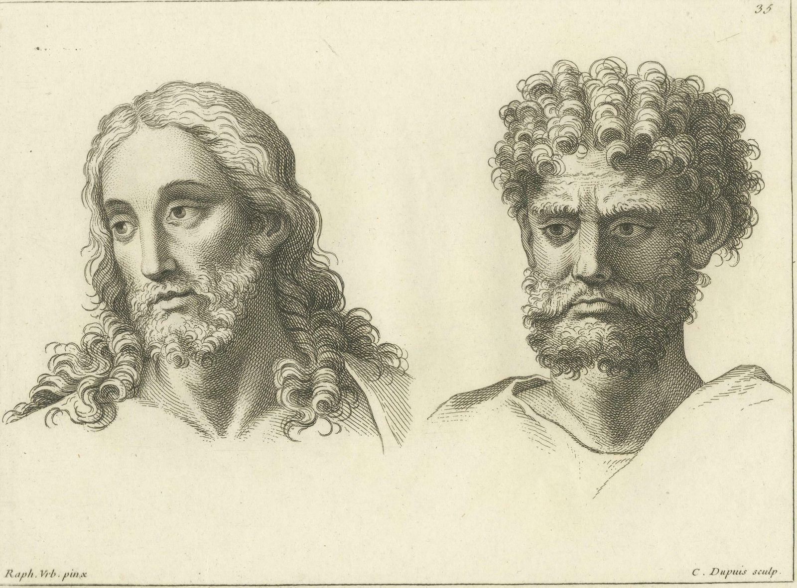 Serene And Stern: Dualities Of Raphael By C. Dupuis, 1740 photo vinterior