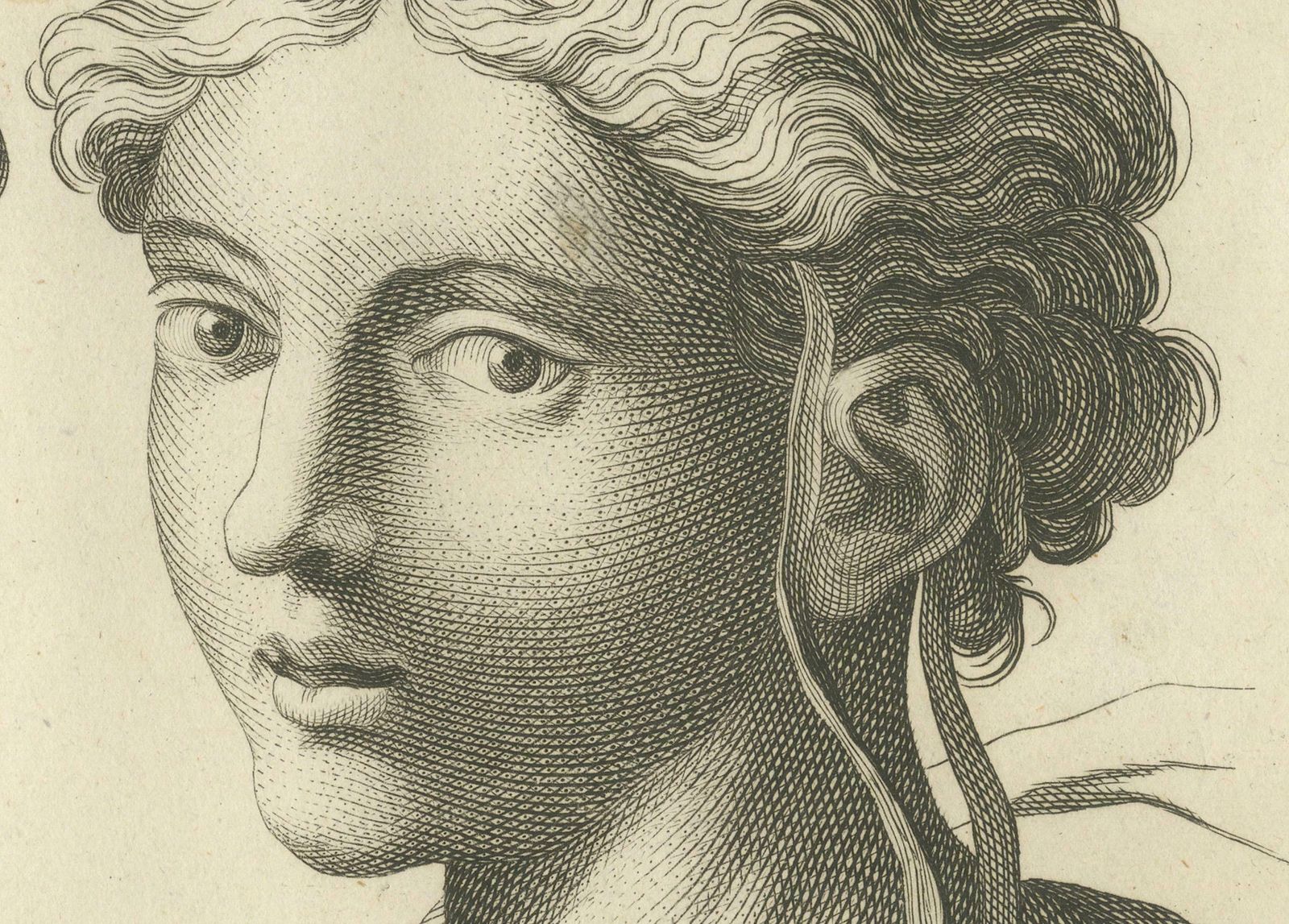Dialogue Of Eras: Cap And Feather In Profile By Pigné, 1740 photo Art