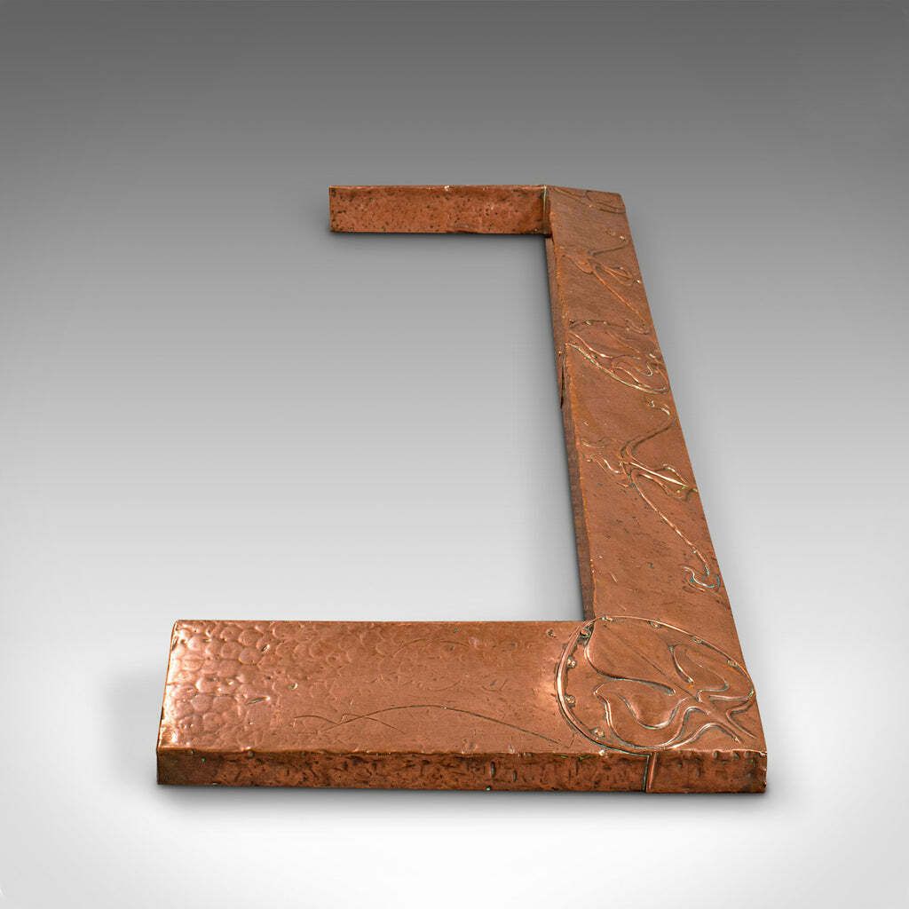 Antique Decorative Fire Kerb, English, Copper, Surround, Art Nouveau, Victorian photo Home Fixtures