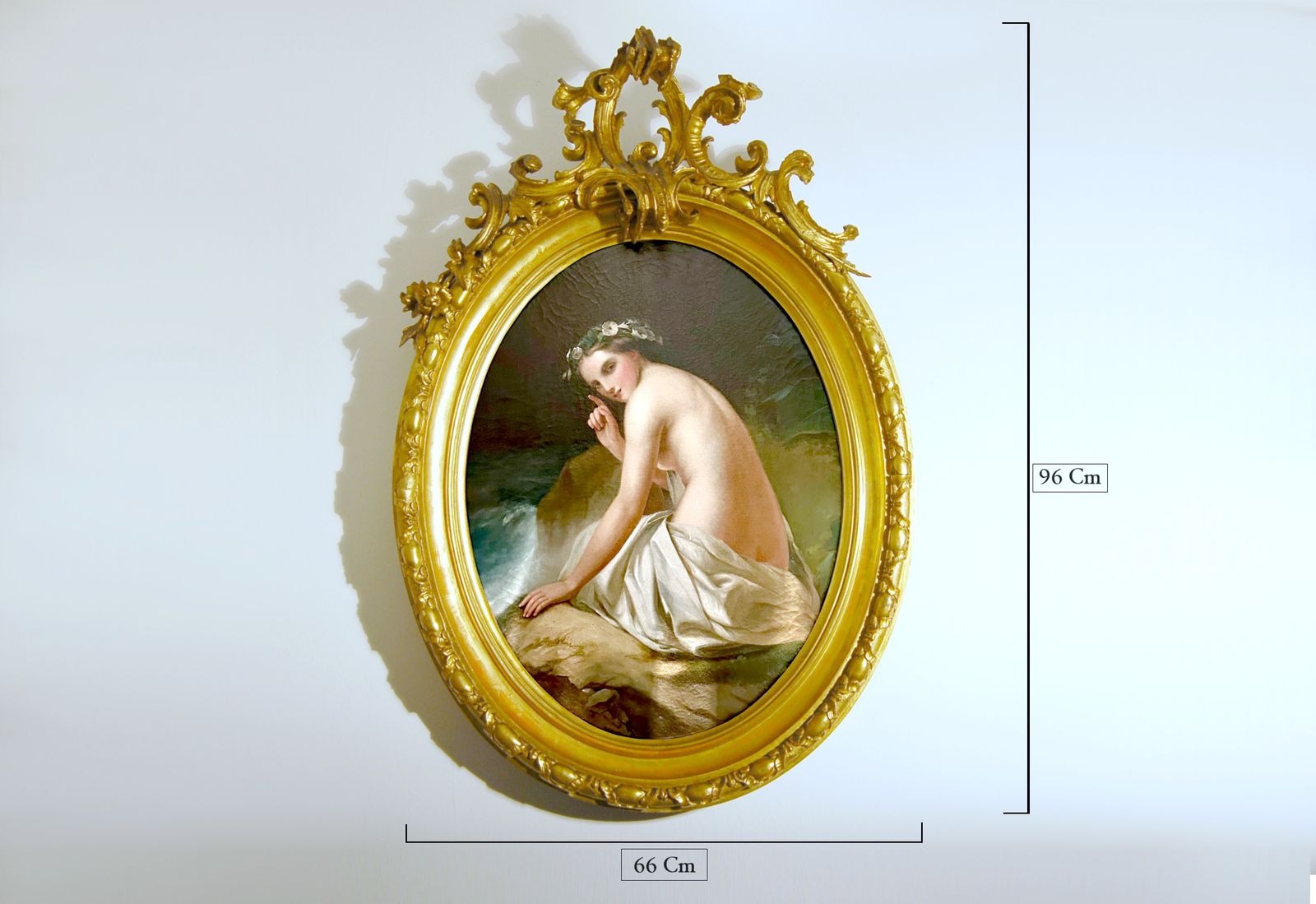 Bathing Beauty   Oil On Canvas   Ernst Friedrich Von Liphart  19th Century photo vinterior
