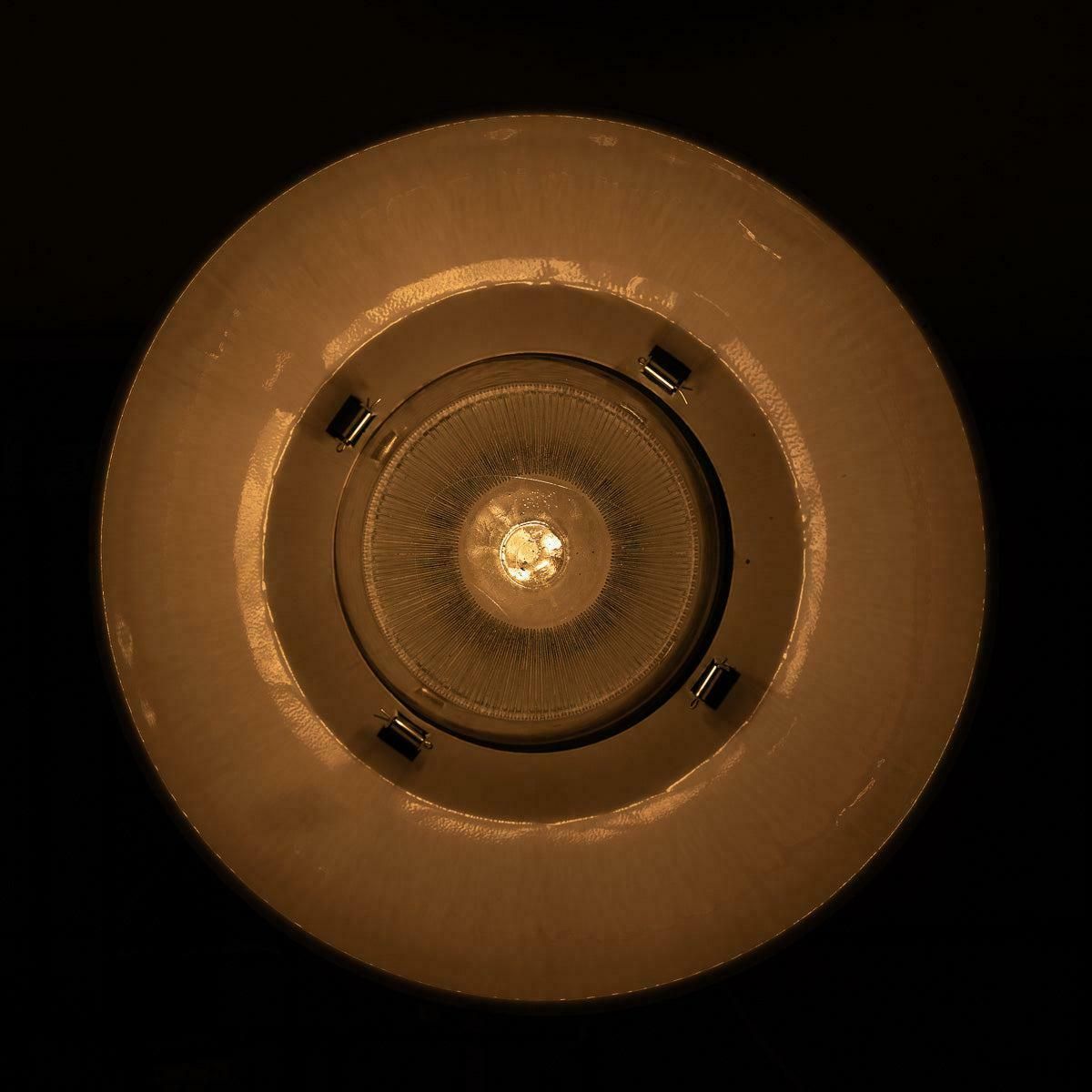 photo vinterior Xl Polish Factory Lights With Prismatic Glass   Olive Green / Polished Steel