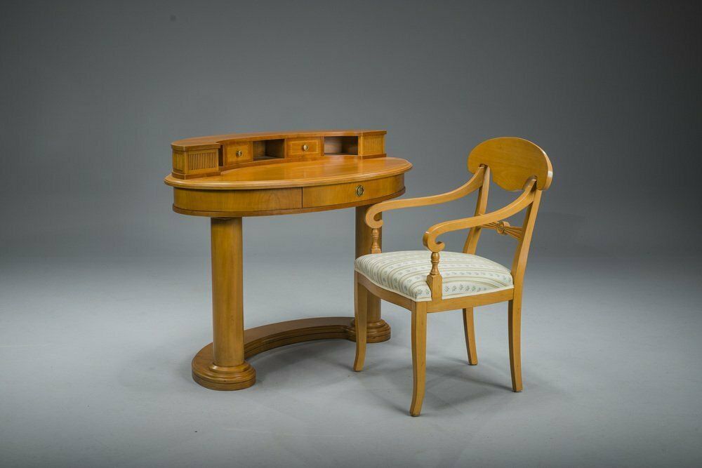 Biedermeier Dressing Table & Armchairs From Selva, Italy, Set Of 2