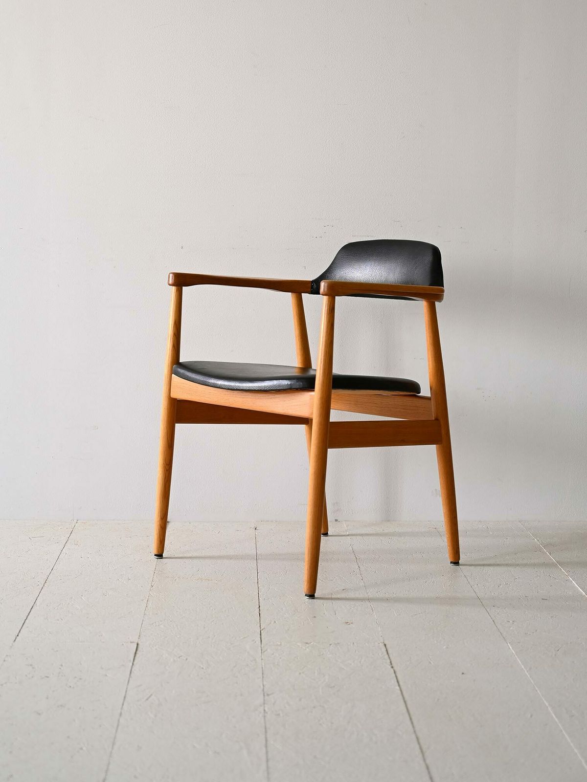 Scandinavian Armchair Covered In Imitation Leather photo Furniture