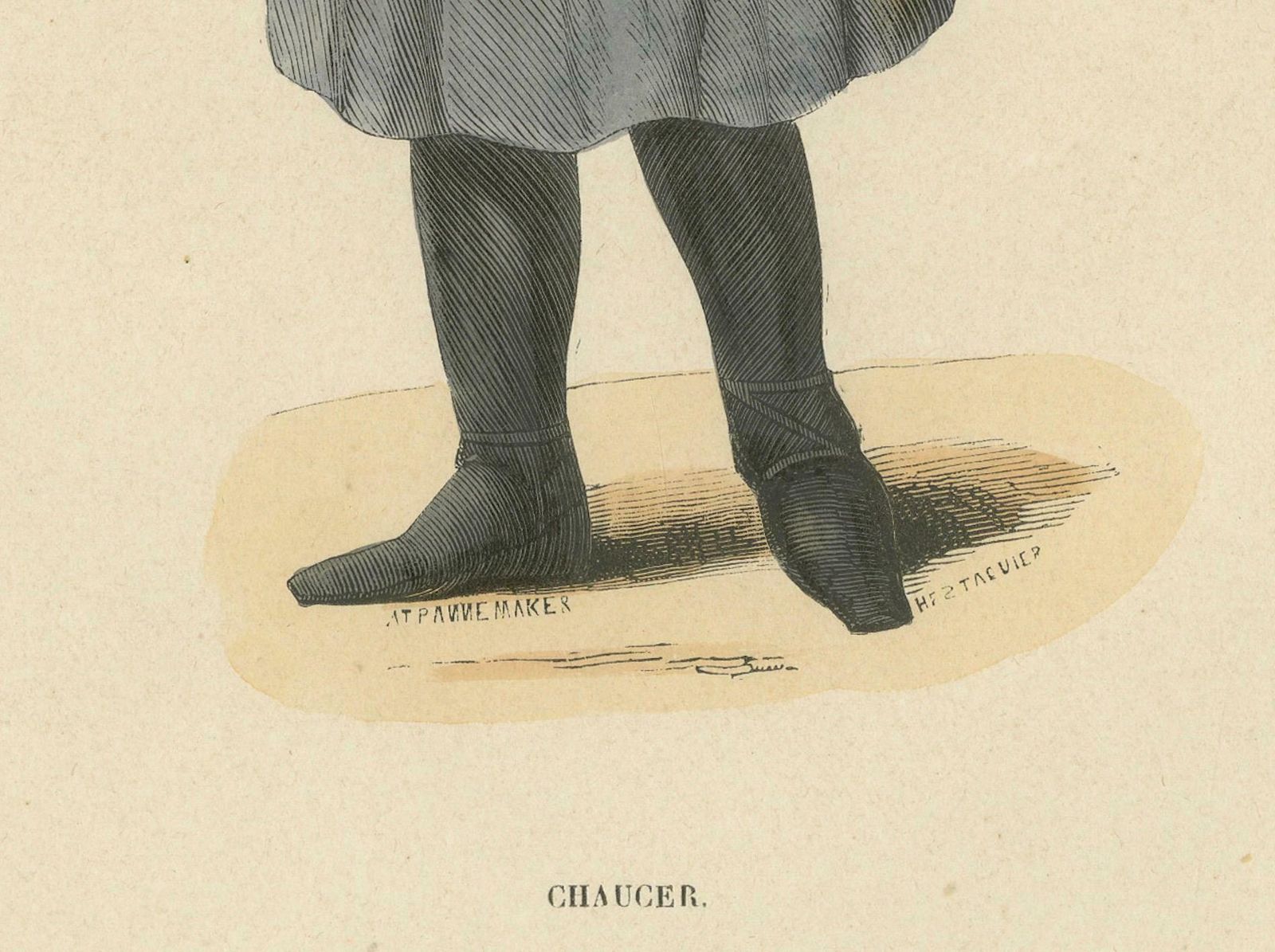 Medieval Sobriety: A Scholarly Figure In 'Costume Du Moyen âge, 1847 photo furniture