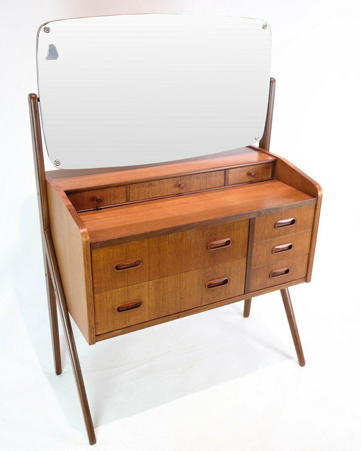 Chest Of Drawers With Mirror In Teak, Danish Design From 1960s photo furniture