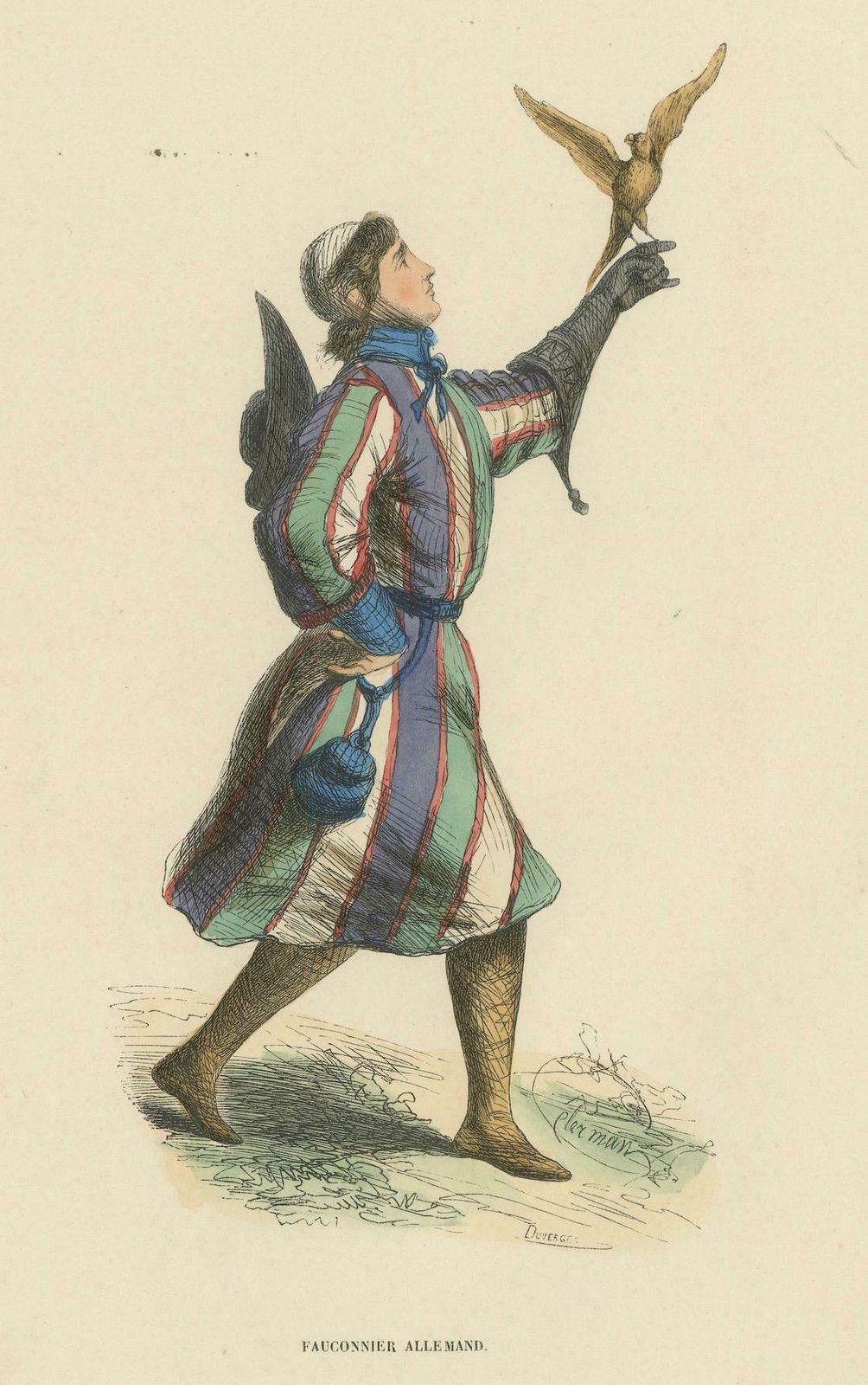 The Noble Sport: A German Falconer In 'Costume Du Moyen âge, 1847 photo 197.0