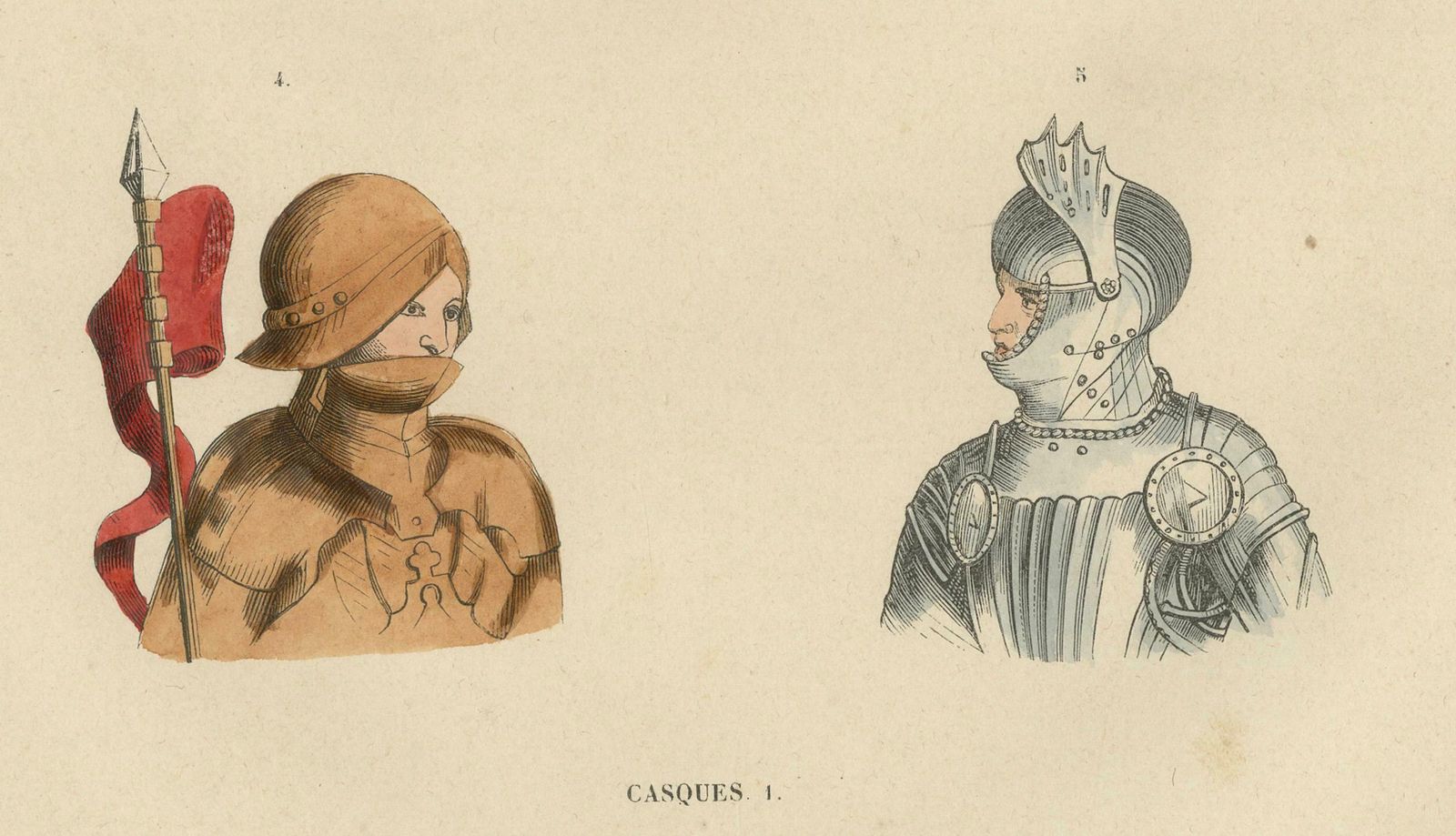 Chivalry To Fantasy: Helmets Across Ages, Lithographs Published In 1847 photo furniture