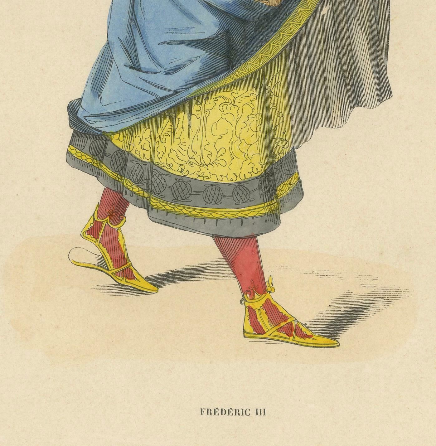 Imperial Majesty: Emperor Frederick III In 'Costume Du Moyen âge, 1847 photo furniture