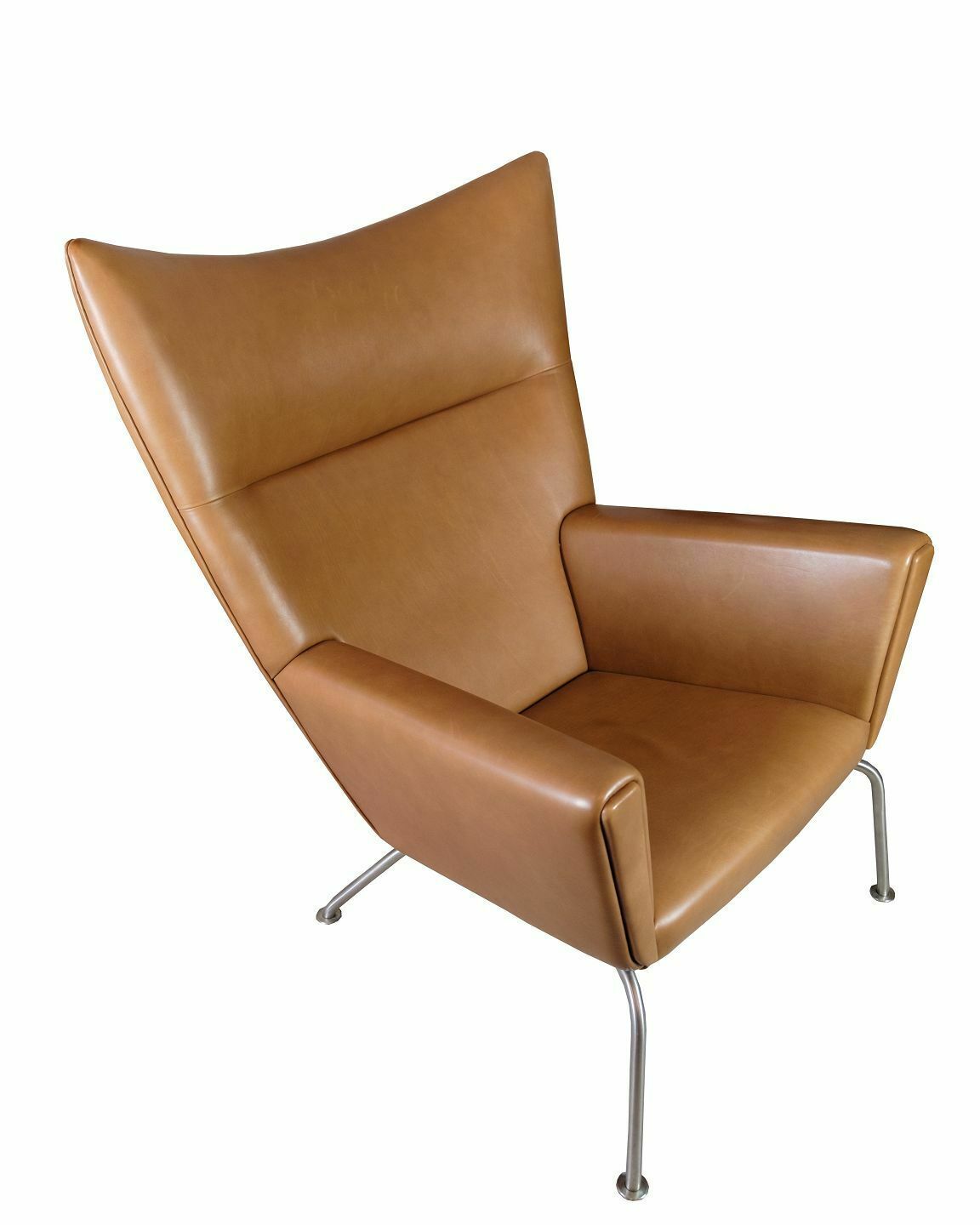 Wingchair Model Ch445in  Walnut Elegance Leather By Hans J. Wegner For Carl Hansen & Søn From 1960s